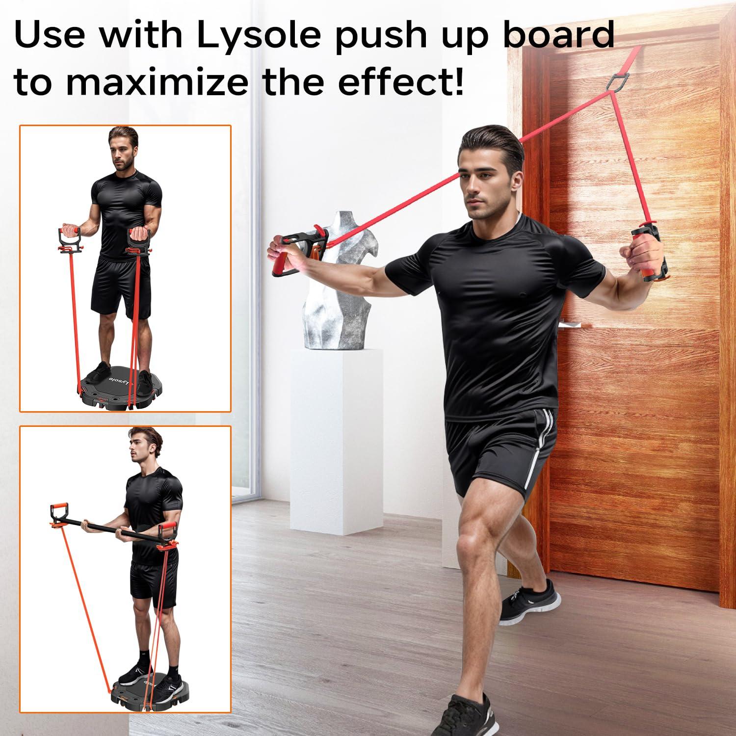 Lysole Push Up Board,Home Gym Pilates Board,Ab Roller Resistance Bands,Ab Workout Equipment Exercise Working Out,Pull Up Board Exercise and Fitness - Image 5