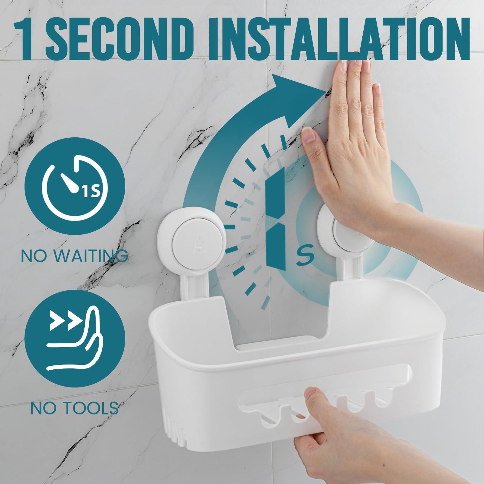 TAILI Shower Caddy Suction Cup Storage Basket - Image 4