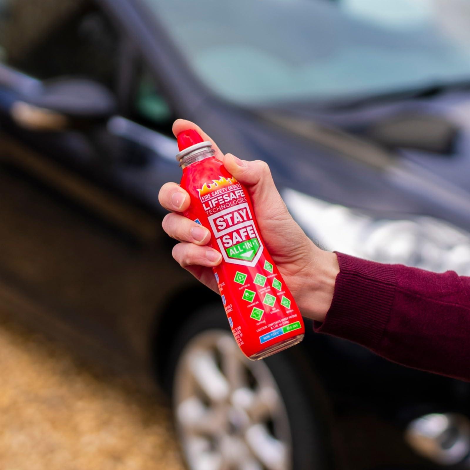 LifeSafe Technologies StaySafe All-in-1 Portable Fire Extinguisher | Easy to Use Compact Fire Spray for 10 Types of Fires | Non-Toxic & Eco-Friendly For Home, Kitchen, Car, Garage, Boat - Image 7