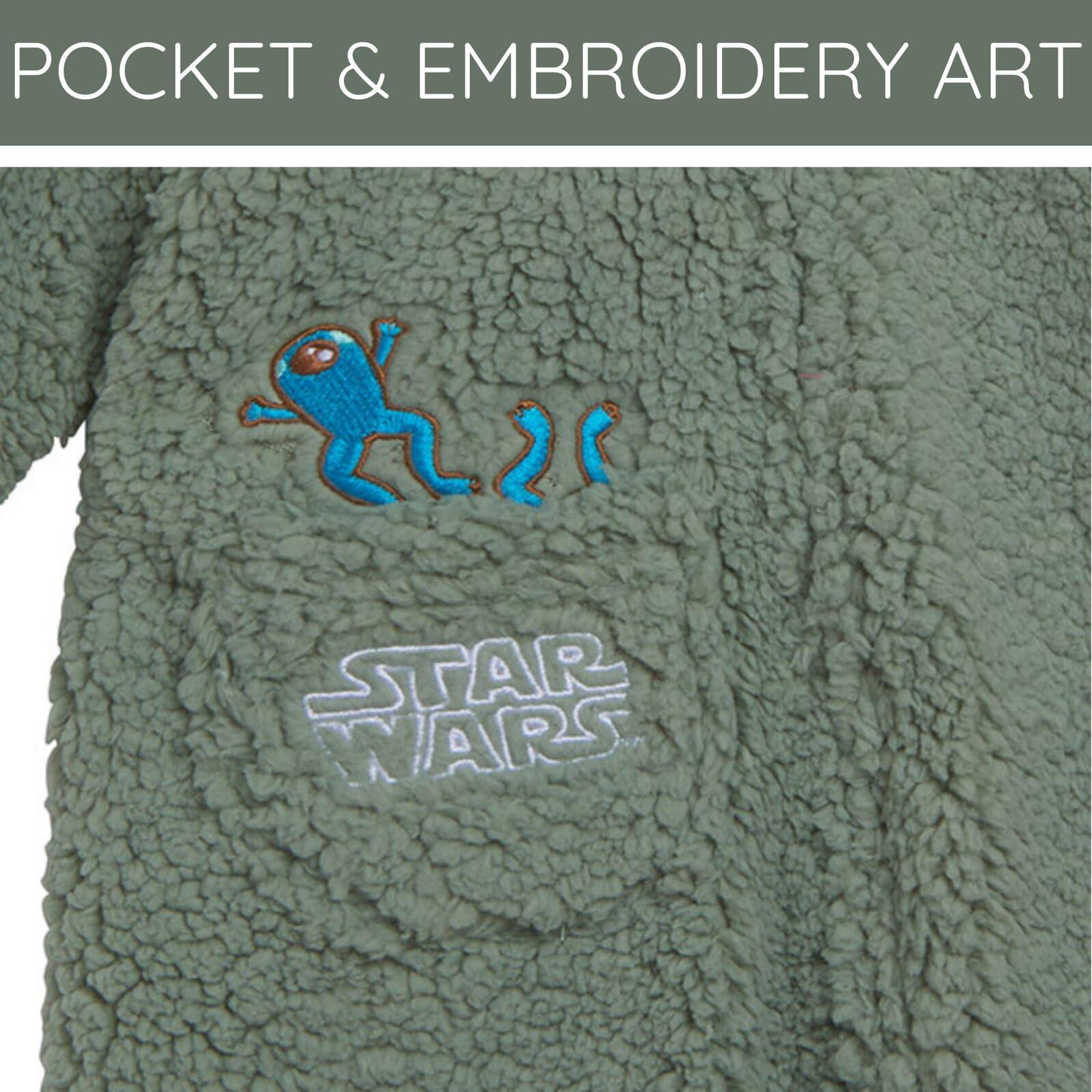 STAR WARS The Mandalorian Grogu Cozy Sherpa Zip Up Cosplay Coverall Newborn to Infant Sizes (Newborn - 24 Months) - Image 5