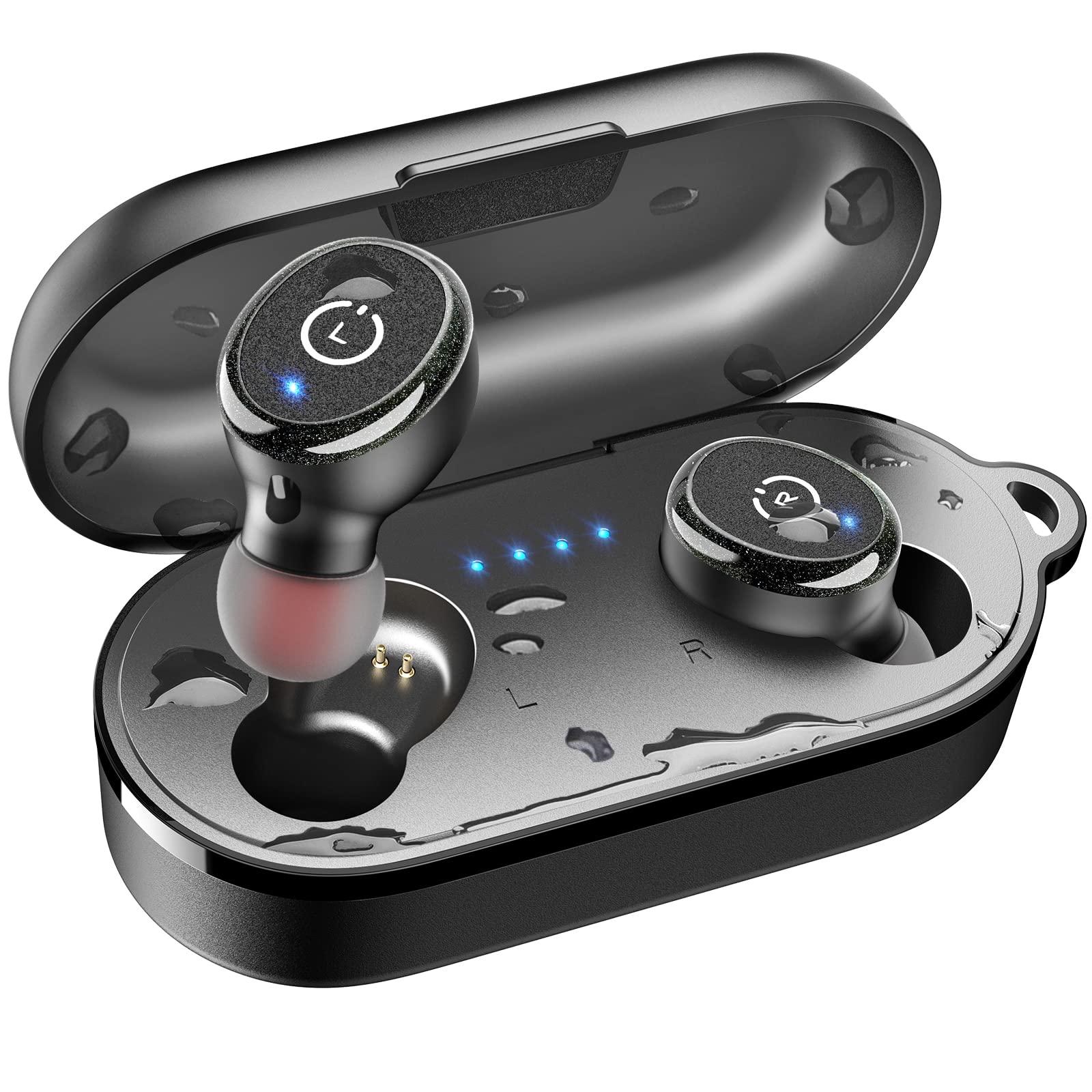 TOZO T10 True Wireless Bluetooth 5.3 Earbuds, 45H Playtime, Wireless Charging Case, IPX8 Waterproof Stereo Headphones in Ear Built in Mic Headset Premium Sound with Deep Bass, 32 Preset EQs via APP