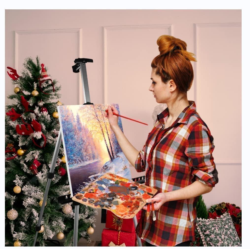 Art Easel Stand for Painting and Sign - RRFTOK Aluminum 66 Inch Metal Tripod Adjustable Portable Easels for Display - Canvas Stand for Table Top Floor Drawing for Artists Adult Holder or Teen - Image 5