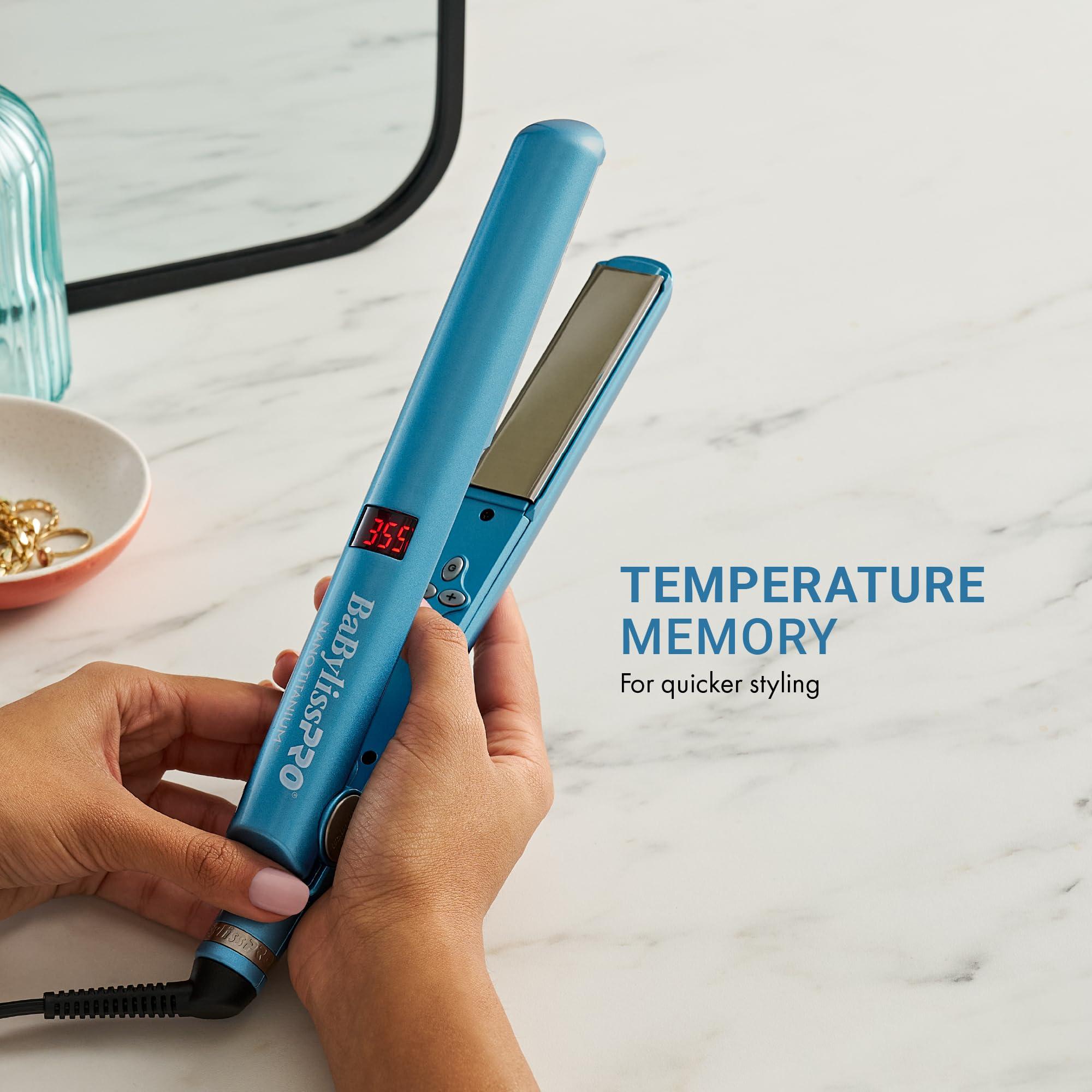 BaBylissPRO Nano Titanium Flat Iron Hair Straightener, Digital Flat Iron for Pro Salon Results, Styling Tool for All Hair Types - Image 4