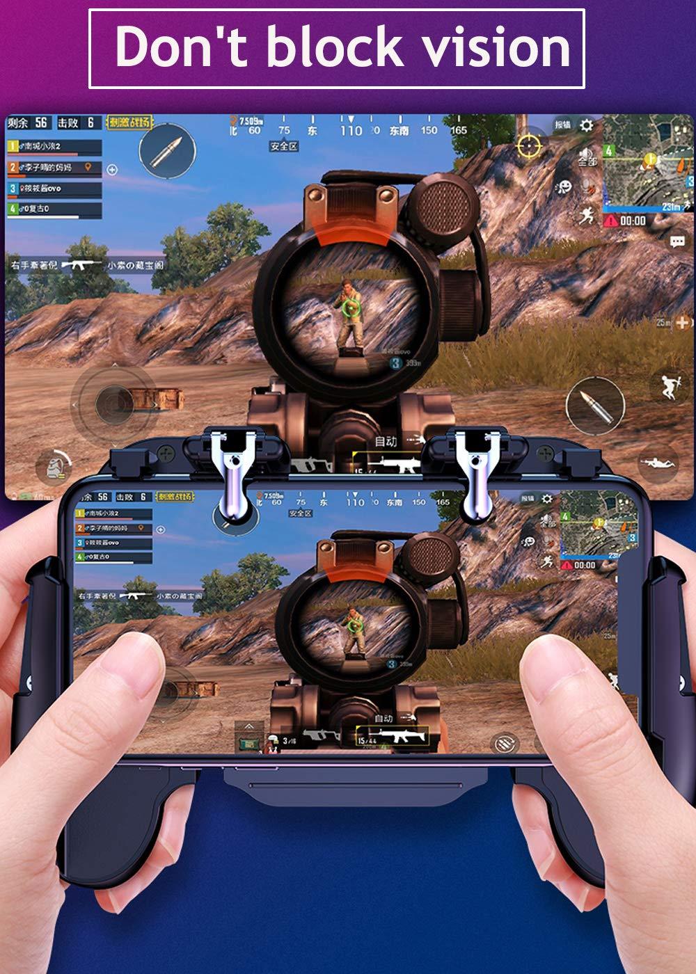 Ytuomzi Mobile Phone PUBG Game Controller L1R1 Shoot and Aim Trigger Joystick Ergonomic Gamepad for PUBG Mobile/Knives Out,Phone Gaming Controller for 4.7''- 7.0'' Android & iOS (H6) - Image 6