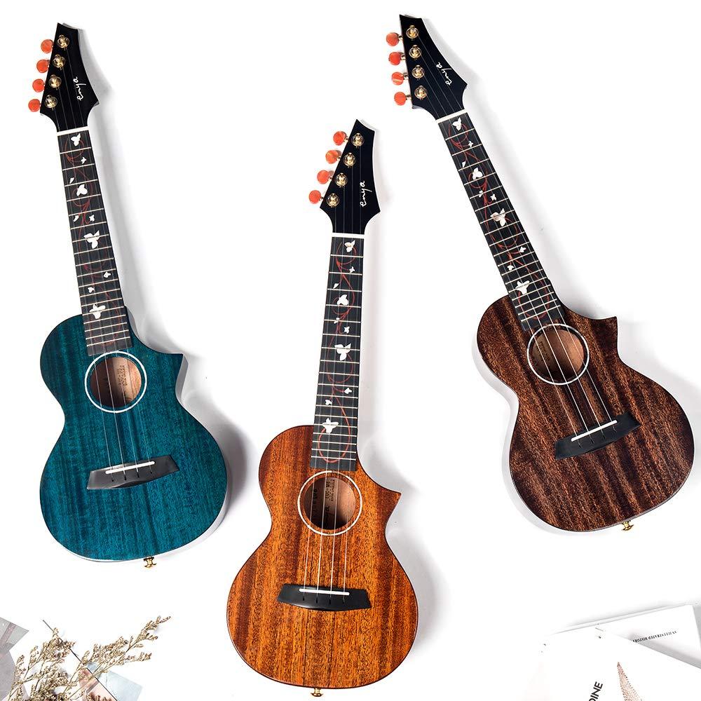 Enya Tenor Ukulele 26 Inch AAA Solid Mahogany Cutaway Gloss Ukelele for beginner Intermediate Advanced(EUT-M6) - Image 6