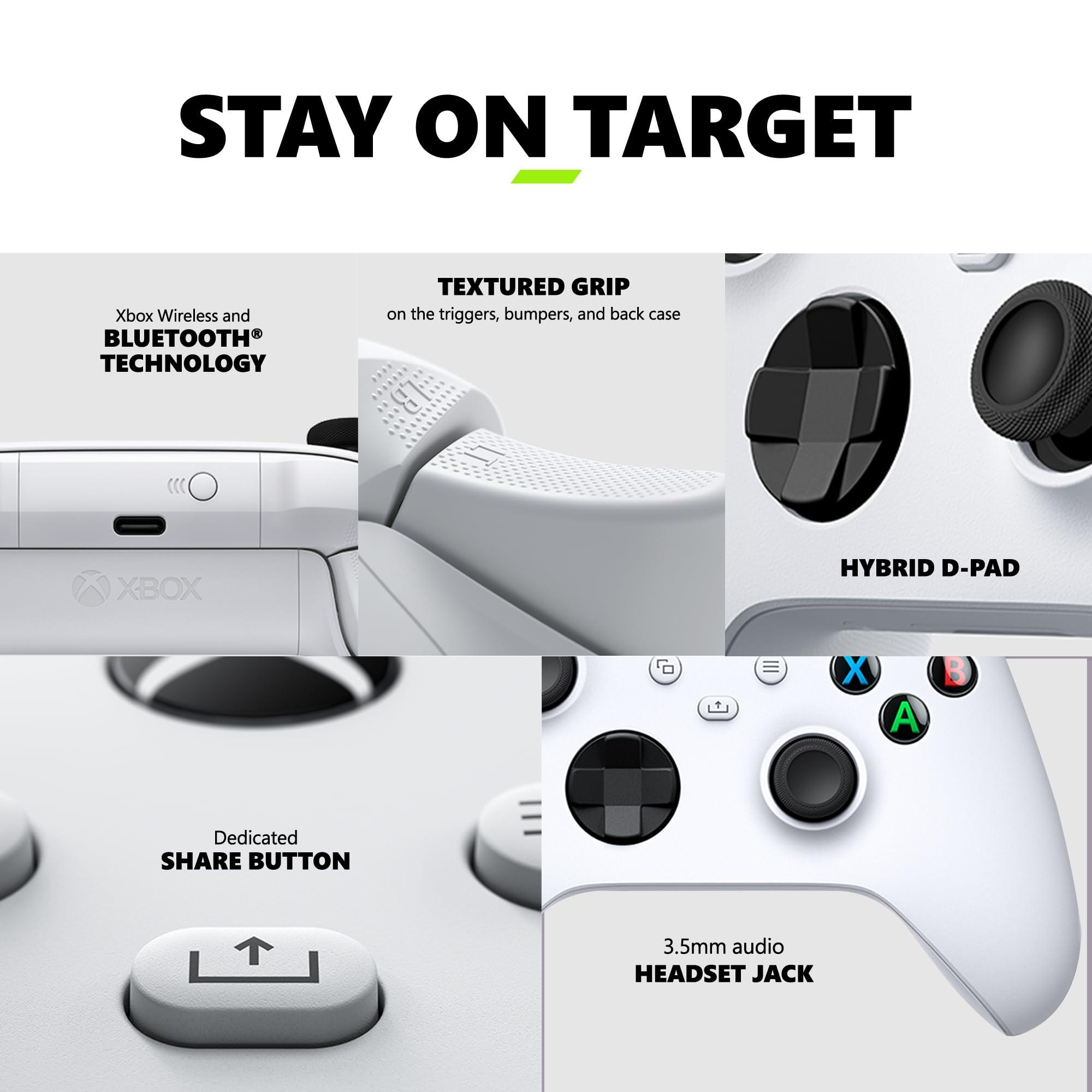 Xbox Core Wireless Gaming Controller – Robot White– X|S, One, Windows PC, Android, and iOS - Image 4