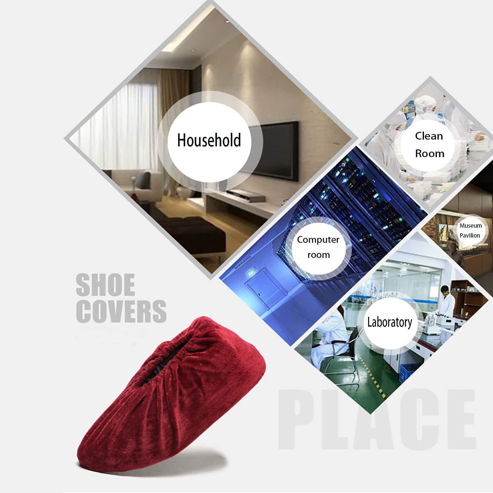 Yveytat 10Pairs Reusable Non Slip Shoe Covers, Premium Soft Washable Thickened Boot Shoe Covers for Household, Office, Laboratory，one size 10 Colors - Image 6