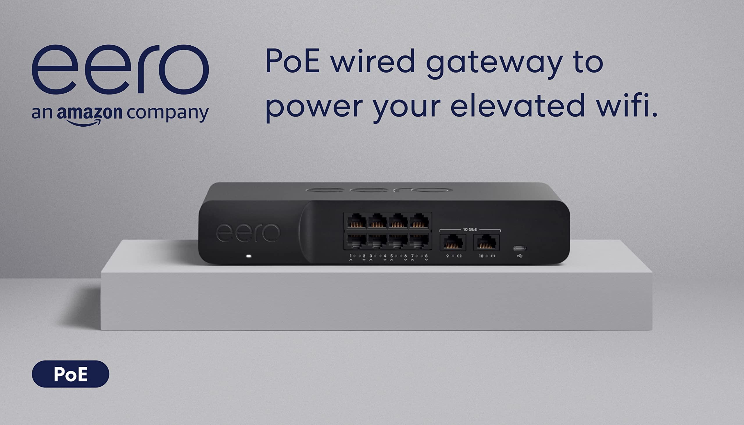 Amazon eero PoE Gateway - 10-port eero router and PoE switch (Two 10 GbE ports, eight 2.5 GbE PoE ports) - Image 6