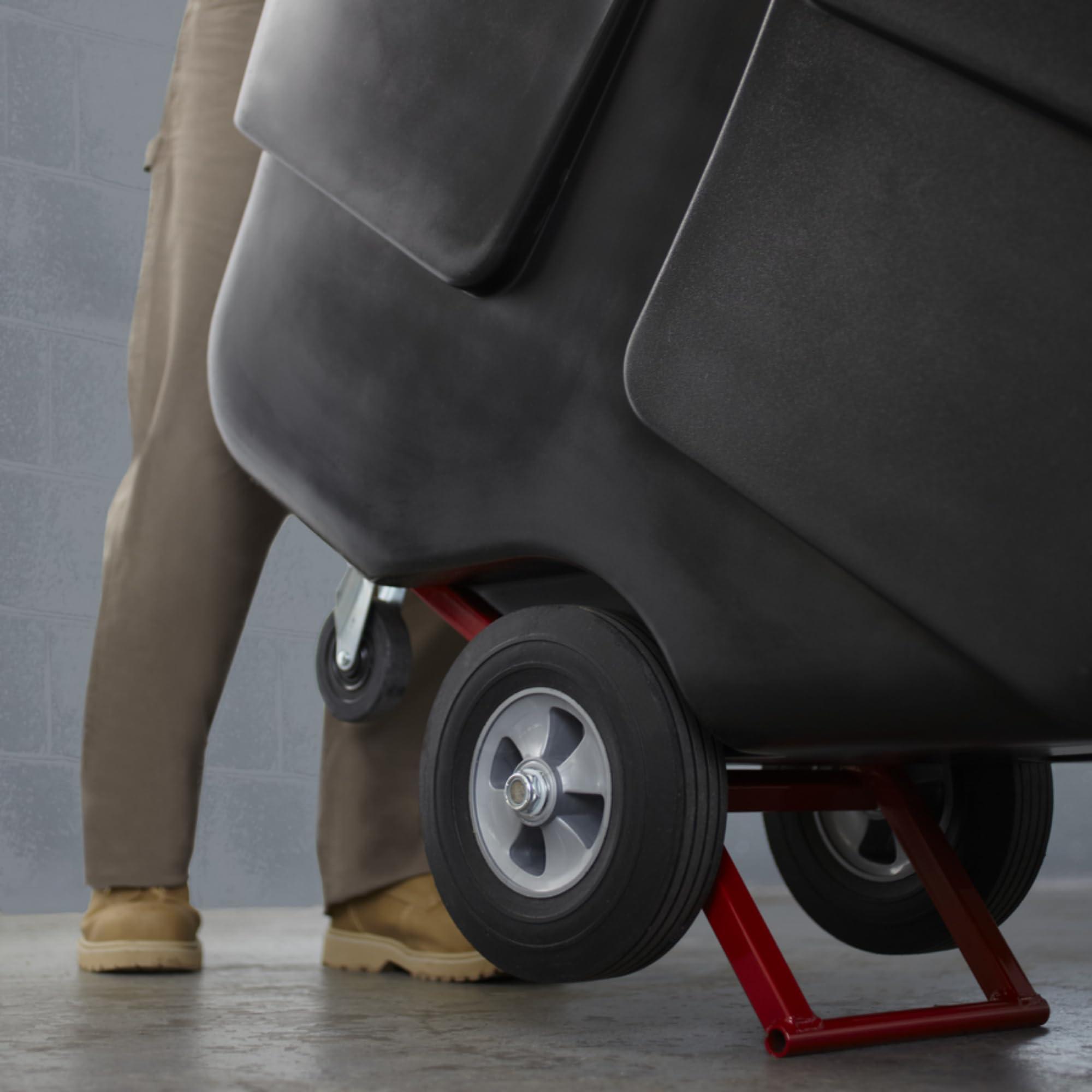 Rubbermaid Commercial Products Tilt Dump Truck/Trash Cart/Garbage Collection/Recycling 1 Cubic Yard Waste Collection 850 lbs capacity Black Office/Warehouse/Facility Management - Image 5