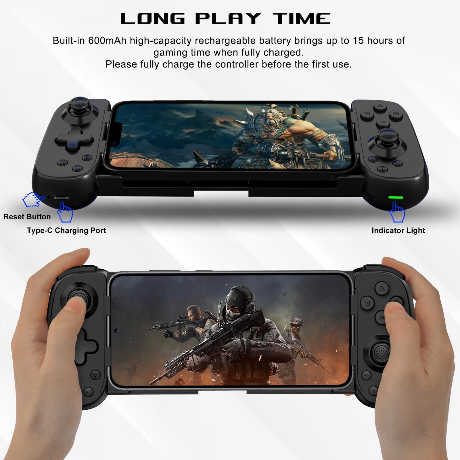arVin Mobile Gaming Controller for iPhone 16/15/14/iPad/Android Phone/Tablet/Switch, PS Remote Player Gamepad for PS5/PS4/Xbox/PC, Wireless Joystick Play Cloud Gaming, Arcade Mfi Games, CODM, Roblox - Image 8