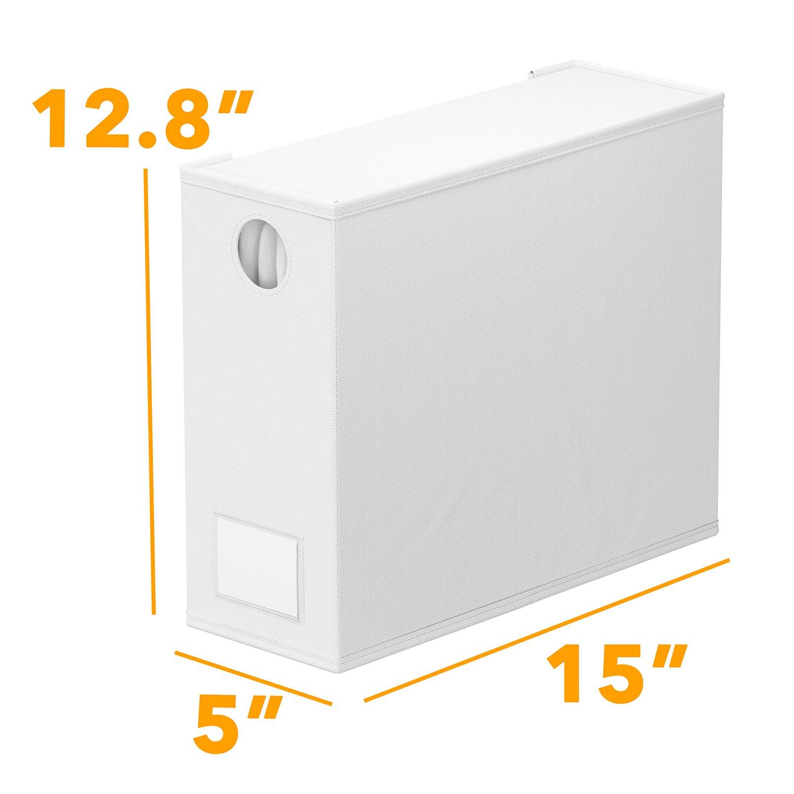 SpaceAid 6 Pack Bed Sheet Organizers and Storage, Foldable Sheet Organizer for Linen Closet, Sheets Set Folder Keeper with Window XL (Queen & King Size) Bedding Container, (White, 6 Pack) - Image 2