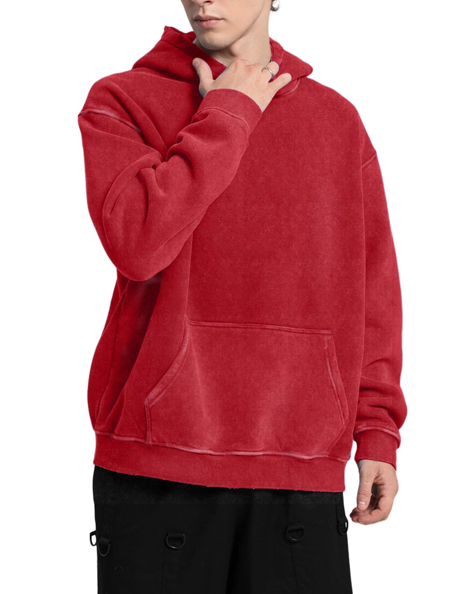 Dnzzs Acid Wash Hoodie Men Oversized Pullover Heavyweight Sweatshirt Vintage Streetwear Unisex Casual Top 2025 - Image 2
