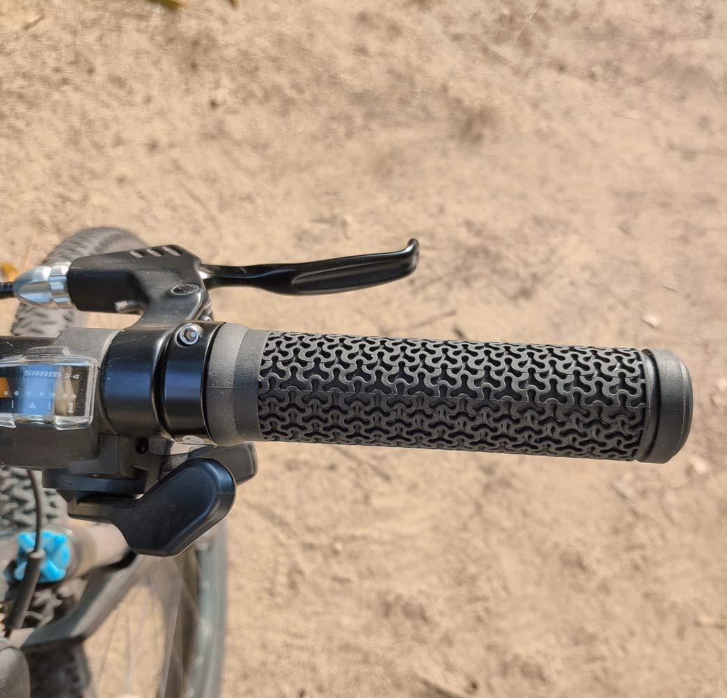 GPMTER Bike Handlebar Grips, Single Lock on Bicycle Handle Bar, for BMX, Mountain, MTB, Beach Cruiser, Scooter, Folding Bike, Soft Non-Slip-Rubber Hand Grip Comfortable Ergonomic - Image 2