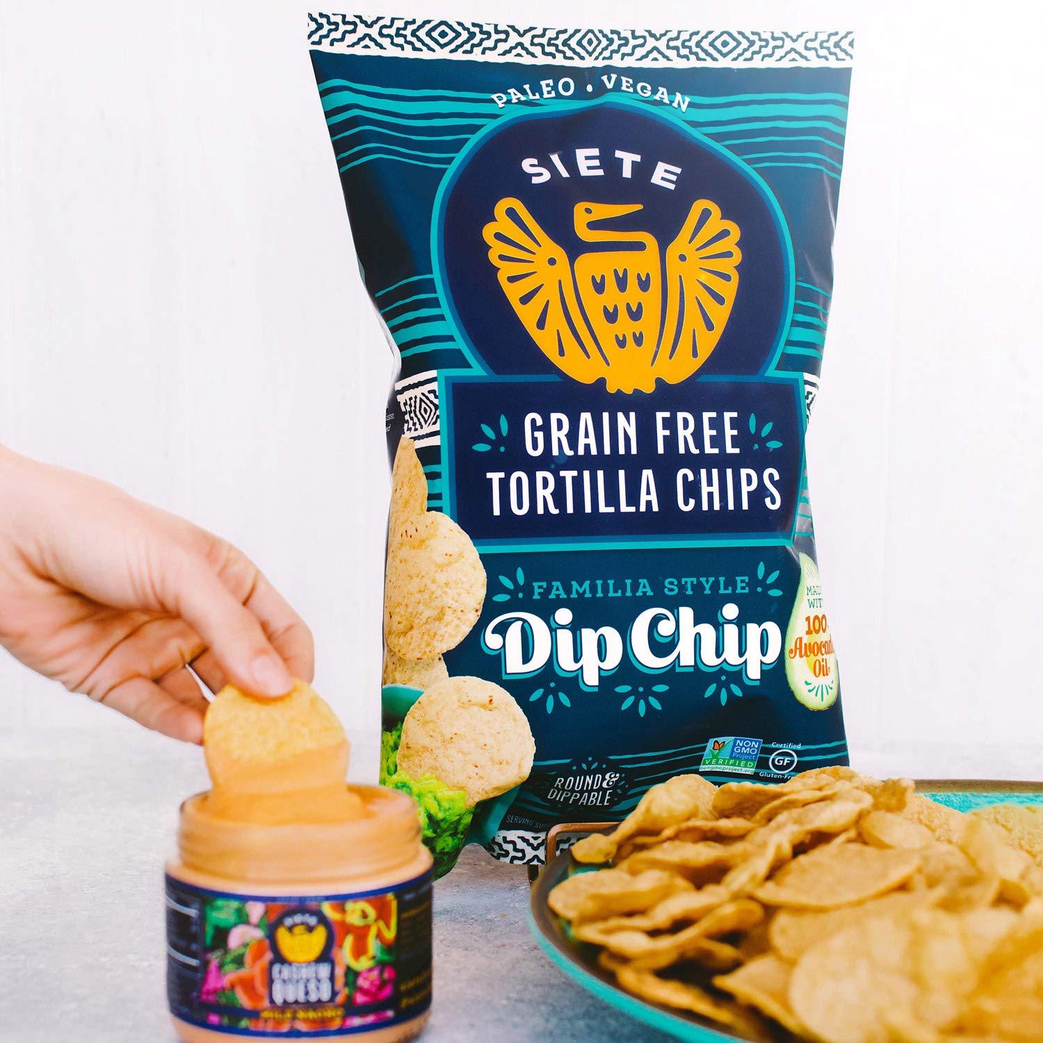 Siete Tortilla Chips | Grain free | Gluten Free Chips | Paleo & Vegan Snacks | Non GMO | Dip Chip, 5 Ounce (Pack of 1) - Image 4