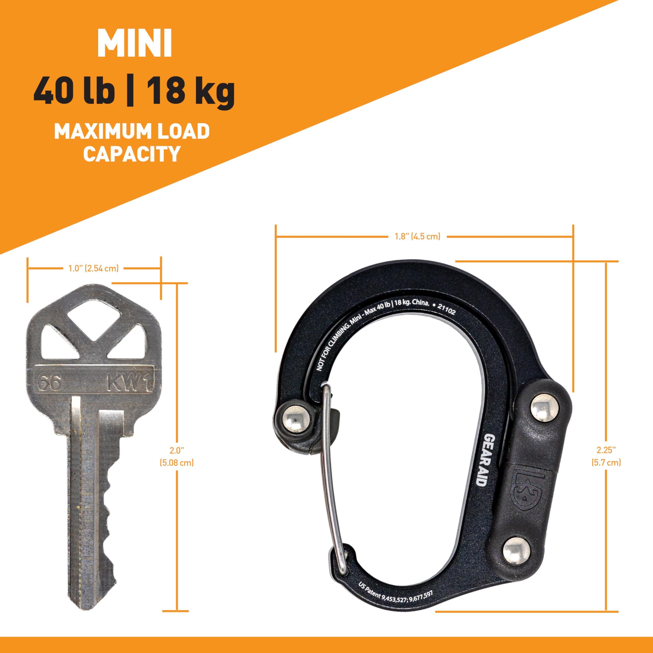 GEAR AID HEROCLIP Carabiner Gear Clip and Hook (Mini) for Travel - Image 3