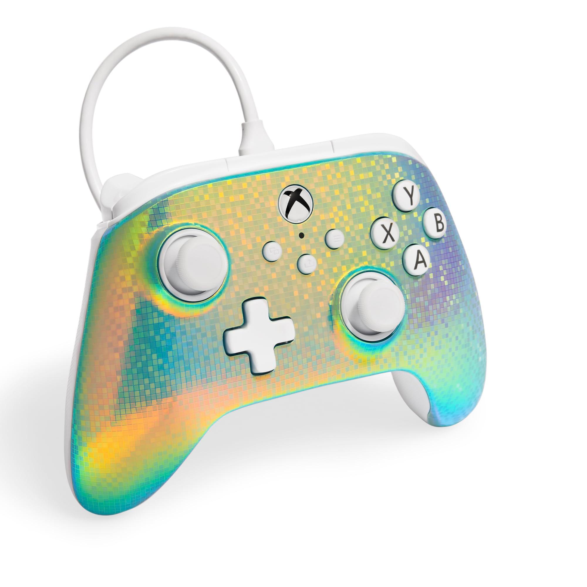 PowerA Advantage Wired Controller for Xbox Series X|S - Disco Ball, gamepad, wired video game controller, gaming controller, USB-C, Works with Xbox One, Officially Licensed - Image 3