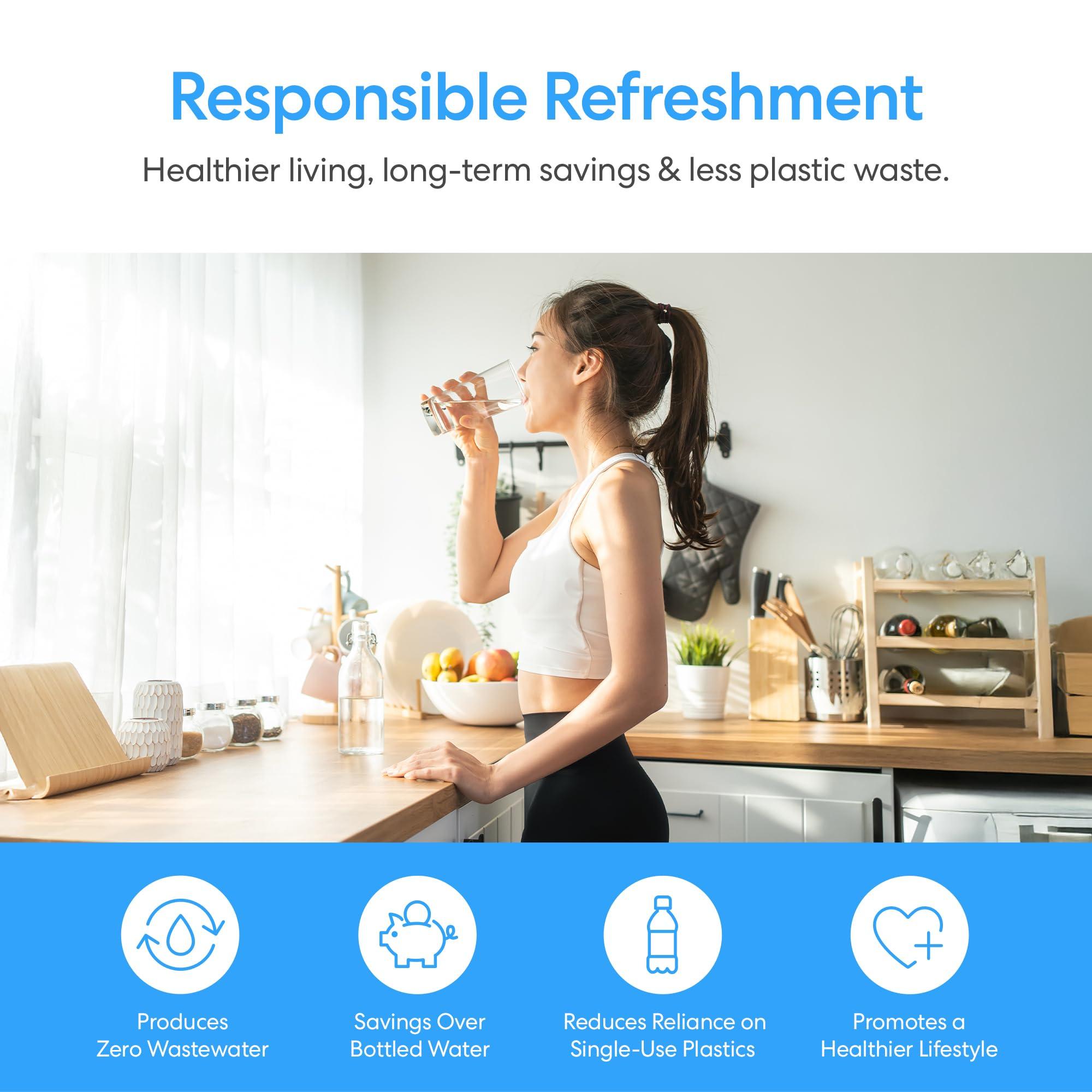 Brio Bottom Loading Water Cooler Dispenser for 5 Gallon Bottles - 3 Temperatures with Hot, Room & Cold Spouts, Child Safety Lock, LED Display with Empty Bottle Alert, Stainless Steel - Image 8