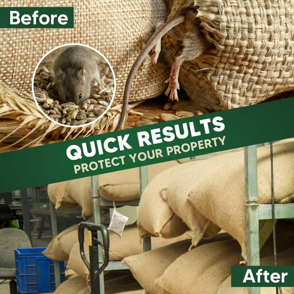 CLVDOFSS Pest Control Pouches,Rodent Repellent,Rat Deterrent,Mouse Repellant,Mice Repellent,Pest Repellant,Effectively Repel Rodents,Mosquito,Bats,Lizards,Spiders,Ants,Moths,Roaches,Silverfish-10P - Image 3