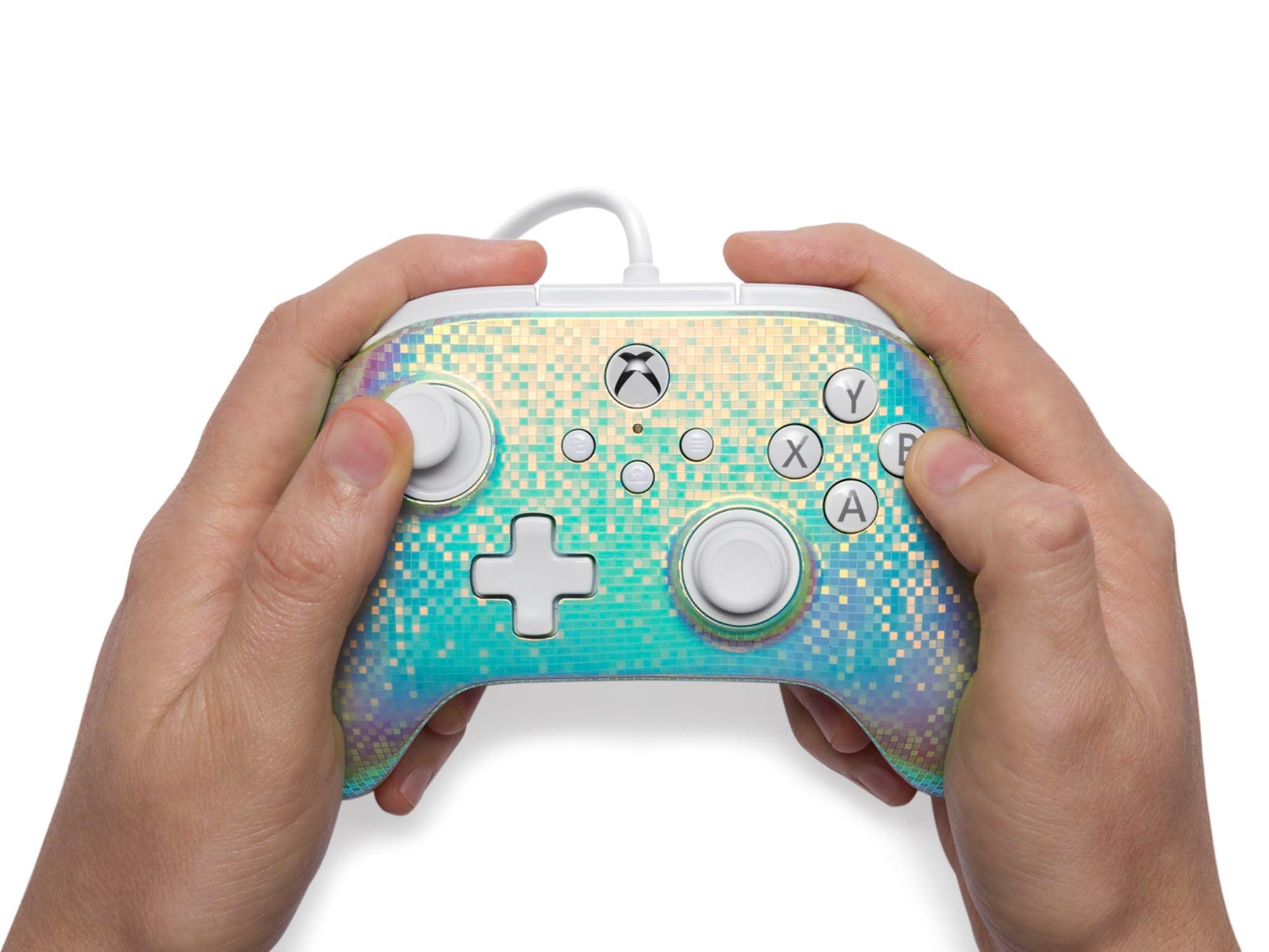 PowerA Advantage Wired Controller for Xbox Series X|S - Disco Ball, gamepad, wired video game controller, gaming controller, USB-C, Works with Xbox One, Officially Licensed - Image 2