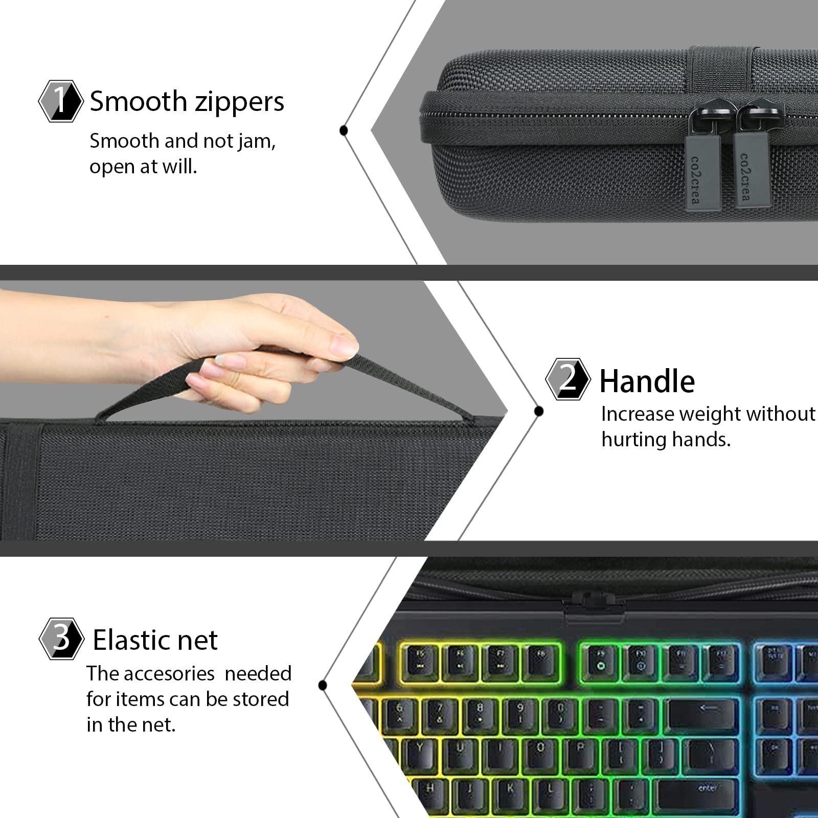 co2CREA Hard Case Replacement for Razer Cynosa Chroma/Cynosa V2 / Ornata V2 / Blackwidow V3 Pro/Blackwidow V3 / Huntsman Elite/Huntsman V2 Analog Gaming Keyboard - Image 5