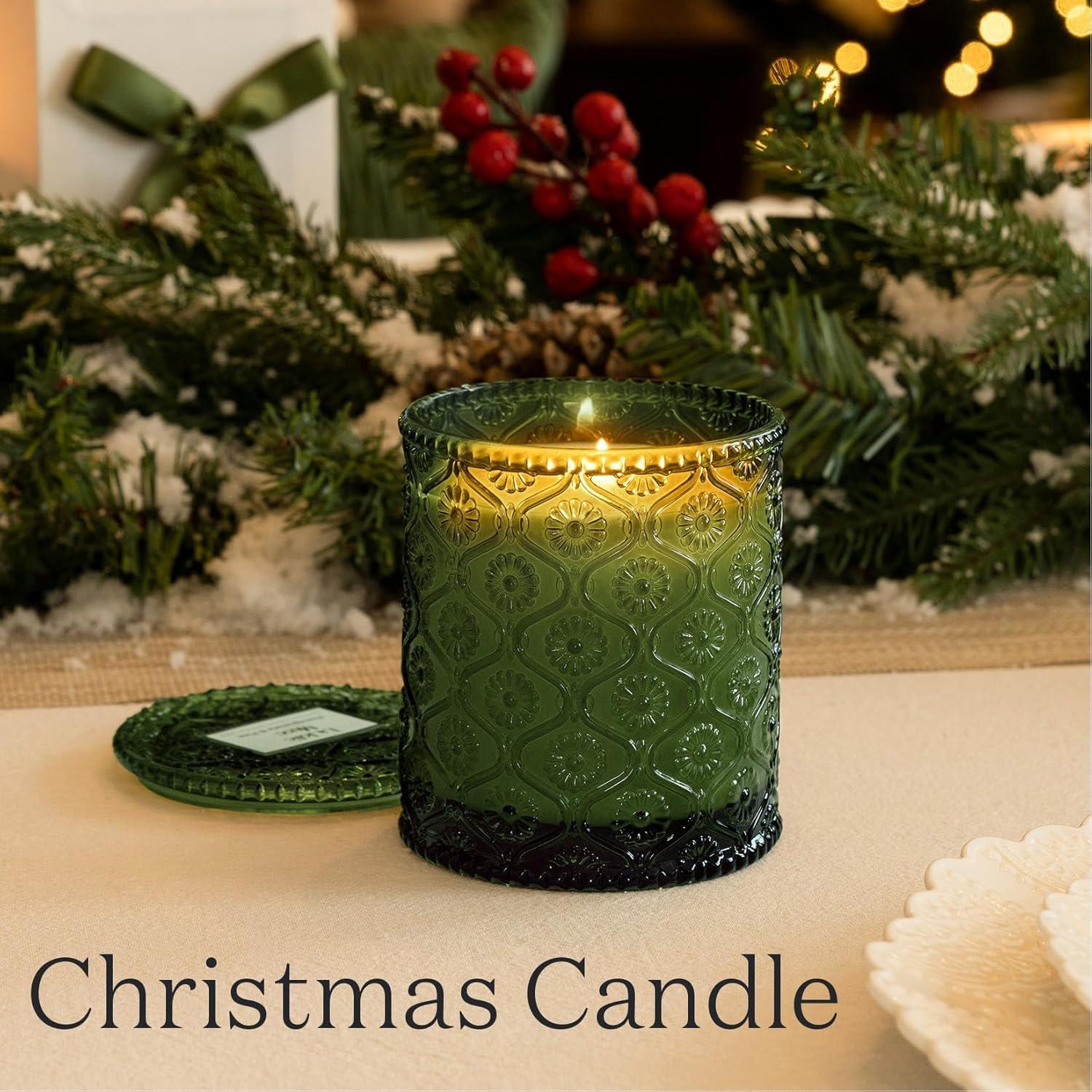 LA JOLIE MUSE Pine Scented Candle, Holiday Candle Gifts, Pomegranate Candle, Winter Scented Candle for Home Scented, Natural Soy Wax Candle, 40 Hours Long Burning - Image 8