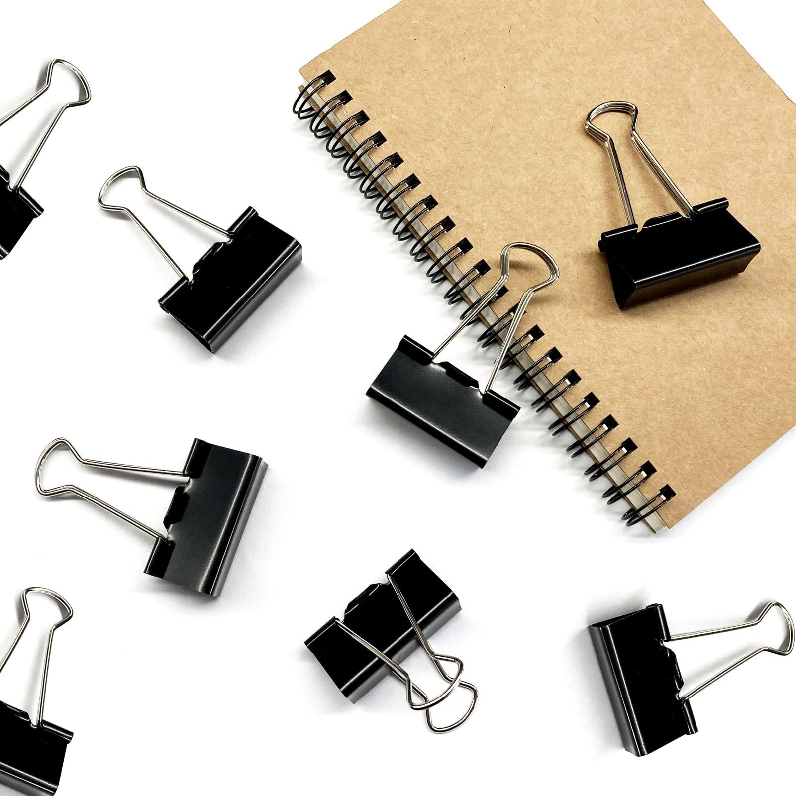 DSTELIN Large Binder Clips 1.6-Inch (24 Pack), Big Paper Clamps Clips for Office Supplies, 1.6-Inch/41mm Width, 0.7-Inch/18mm Capacity, Black - Image 5