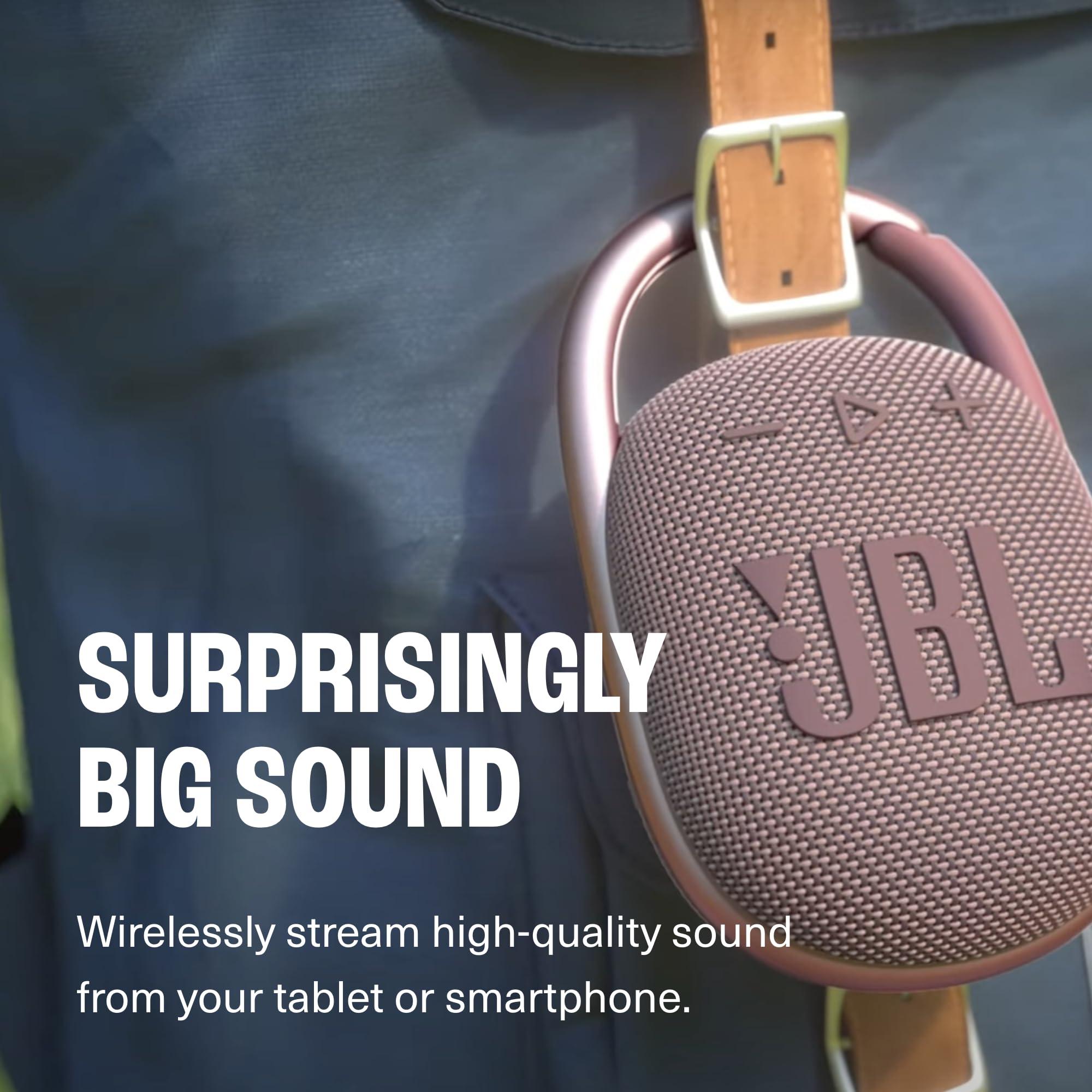 JBL Clip 4 - Portable Mini Bluetooth Speaker, big audio and punchy bass, integrated carabiner, IP67 waterproof and dustproof, 10 hours of playtime, speaker for home, outdoor and travel (Black) - Image 4