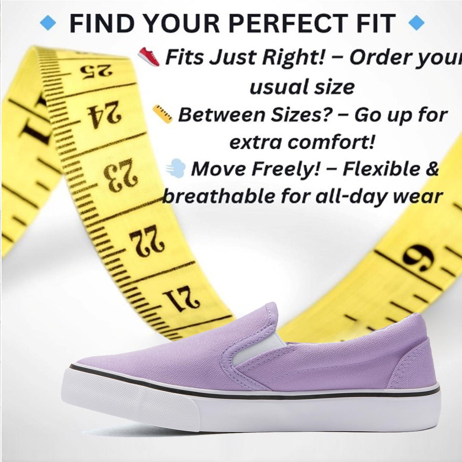 Low-Top Slip Ons Women's Fashion Sneakers Casual Canvas Sneakers for Women Comfortable Flats Breathable Padded Insole Slip on Sneakers Women Low Slip on Shoes - Image 2