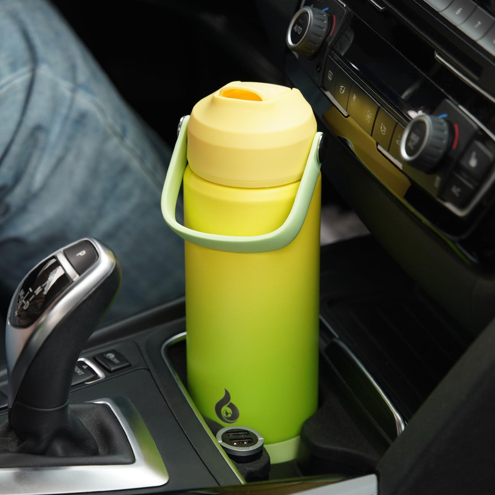 BJPKPK Insulated Water Bottle with Straw Lid, 18oz Thermos Water Bottles, Flex Handle & Non-slip Boot, BPA Free Leak Proof Stainless Steel Metal Thermos, Tumblers, Cups,Twilight Blue - Image 7