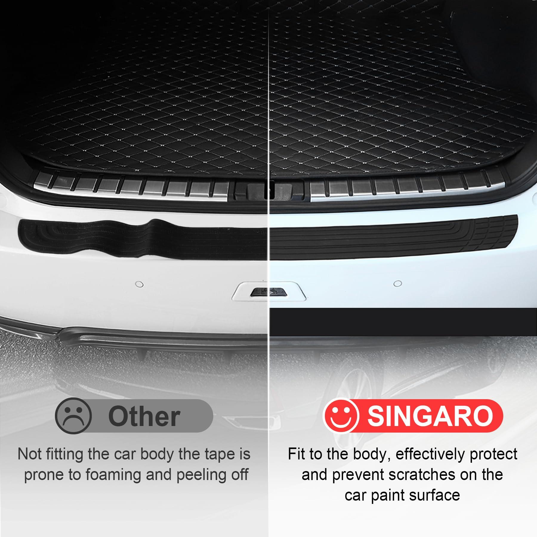 SINGARO Car Rear Bumper Protector, 41inch x3.4inch Car/SUV Universal Rubber Anti-Scratch Trunk Exterior Accessories - Image 5