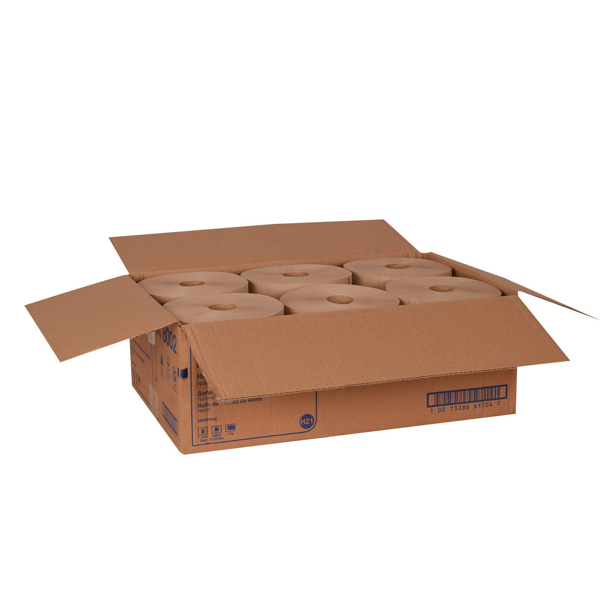 Tork Natural Paper Hand Towel Roll H21 100% Recycled Fiber, Universal Fit 6 Rolls x 800 Ft (RK8002) - Image 5