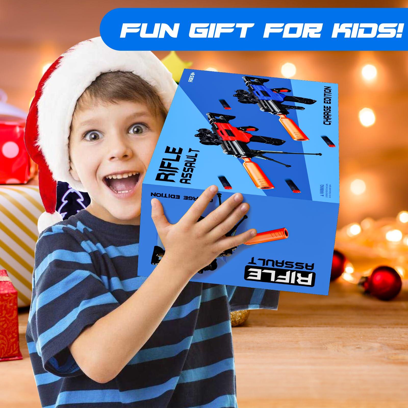 Toy Gun Automatic Sniper Rifle with Lanyard, Electric Realistic Toy Foam Blasters- 200 Darts, Tactical Vest Set, Scope and 2 Clips, Cool Toys for Kids Ages 8-12, Birthday Xmas Gifts for Boys Adults - Image 6