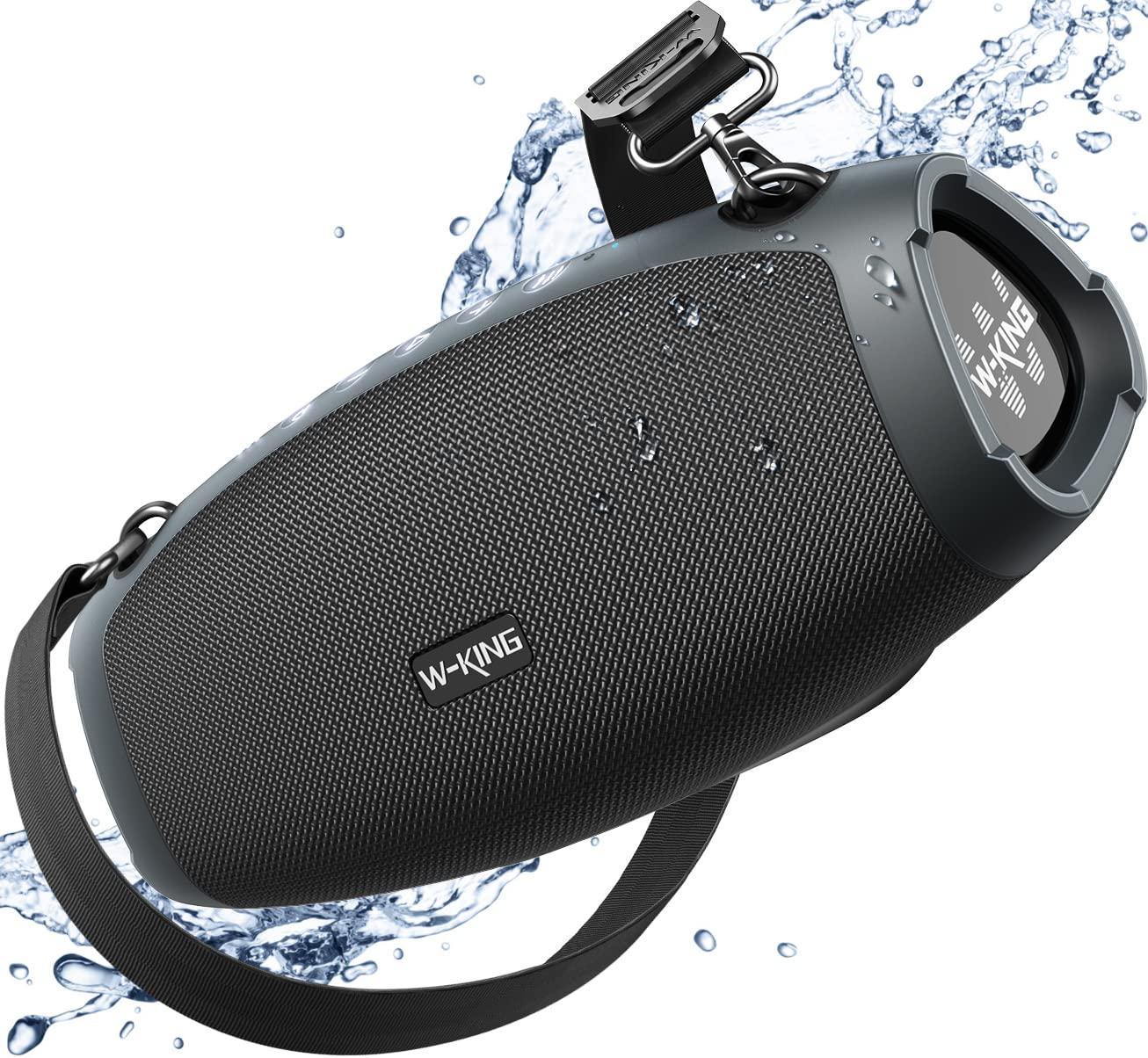 W-KING Portable Speaker Bluetooth Wireless, 120W Max Loudest Outdoor Waterproof Bluetooth Speaker Subwoofer*2, IPX6 Large Big Party Boombox,Triple Passive Radiators-70W Deep Bass/DSP/42H/Power Bank/EQ