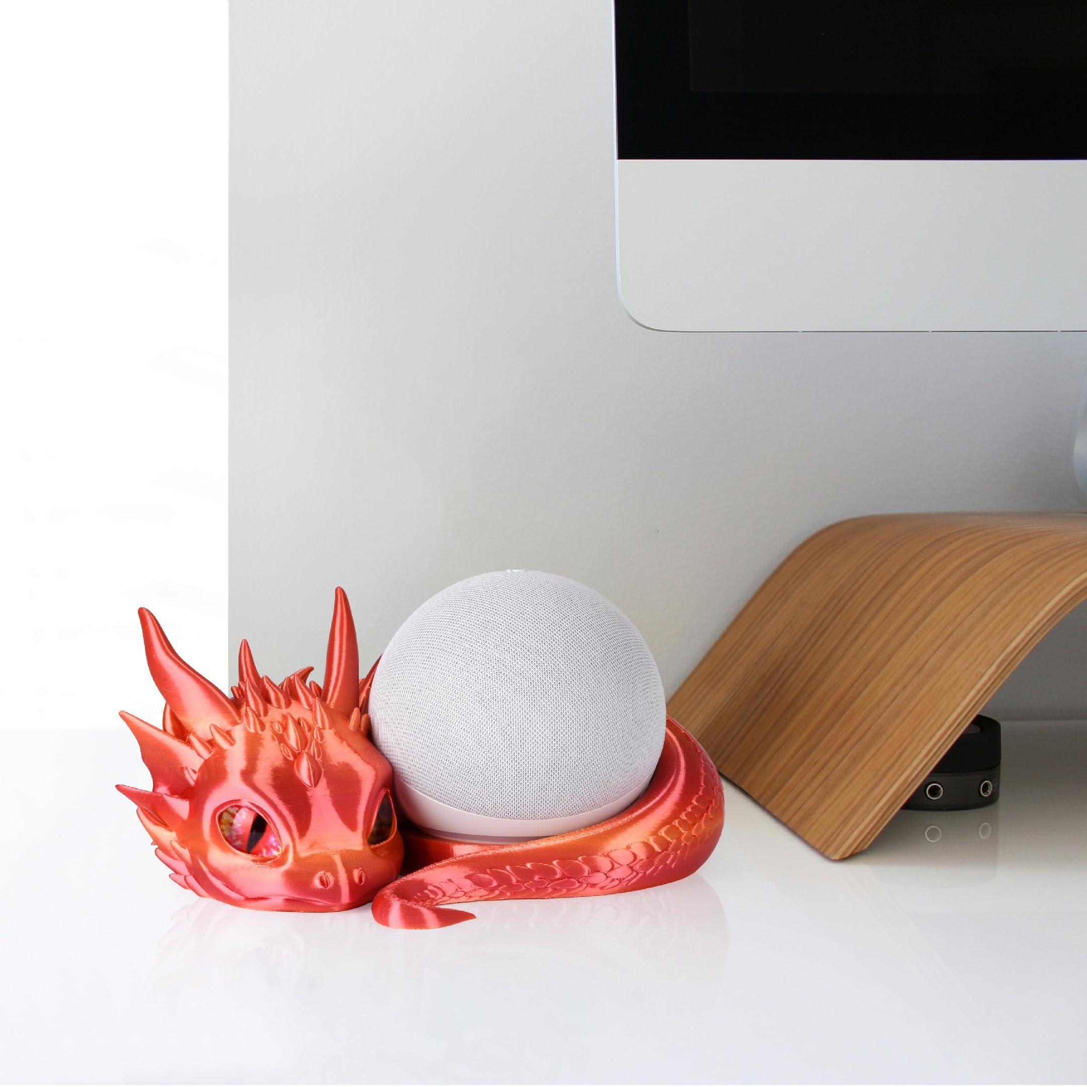 Dragon Stand for Echo Dot 4th/5th Gen, 3D Printed Smart Speaker Holder and Exquisite Desktop Decoration (Purple Black) - Image 4
