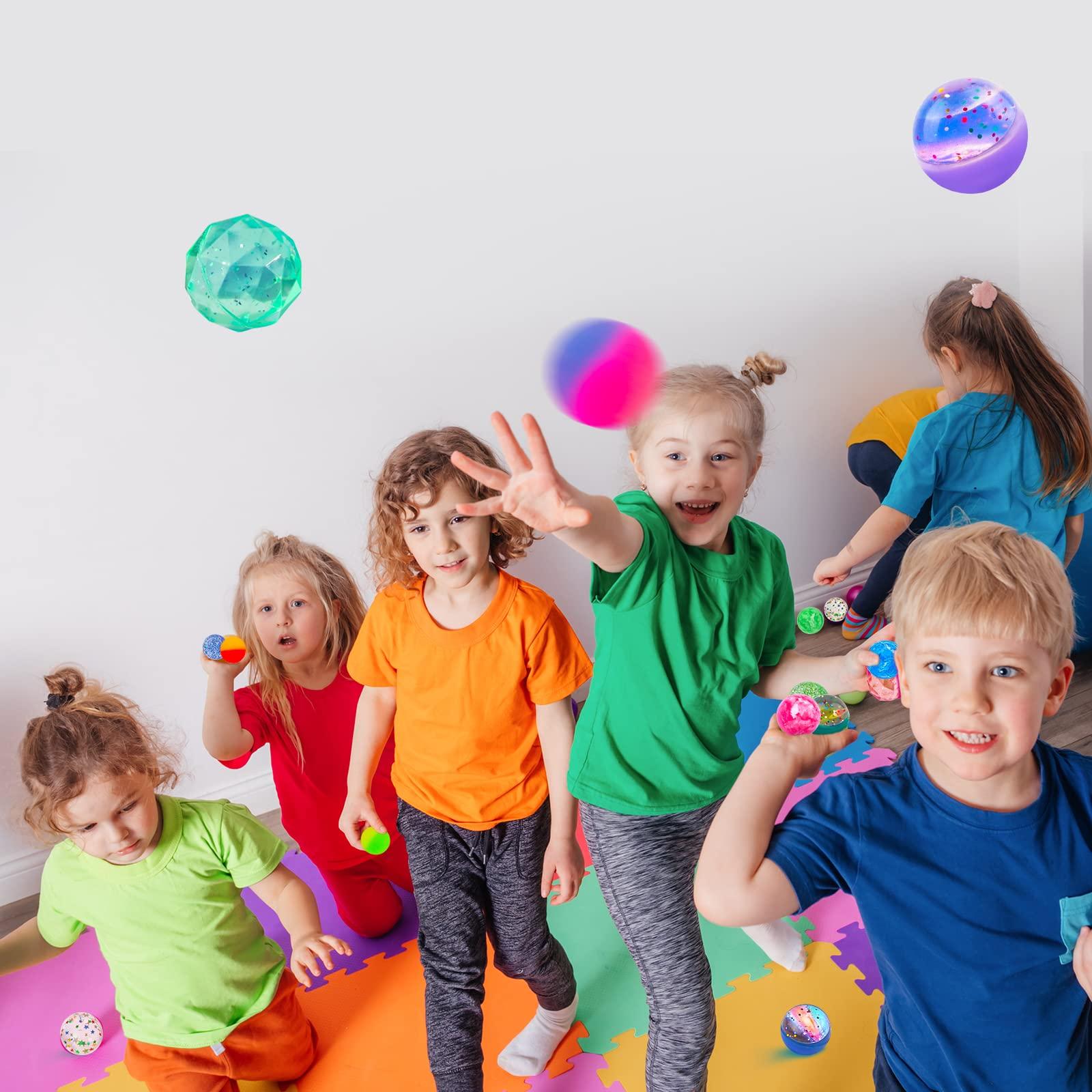 Ecoofor 24 Pieces Bouncy Balls 32mm Bounce Balls 6 Styles High Bouncing Balls Toys for Kids Party Favors Birthdays Gift Classroom - Image 6