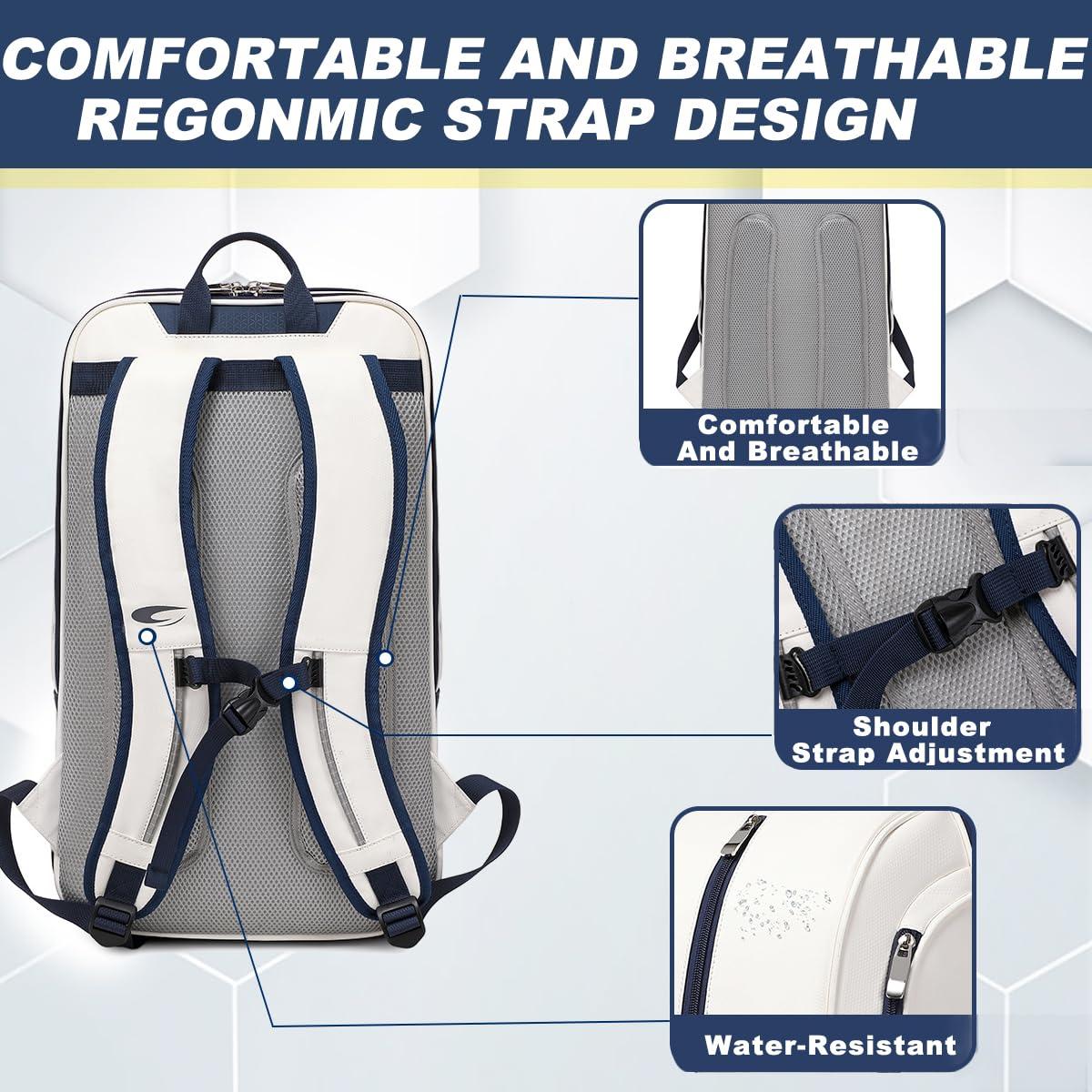 CCGTIOR Multi-Use Beach Tennis Bag For Sport Convertible Padel Backpack With Shoe Compartment, Laptop Sleeve,Fence Hook,Ball Sleeve - Image 3