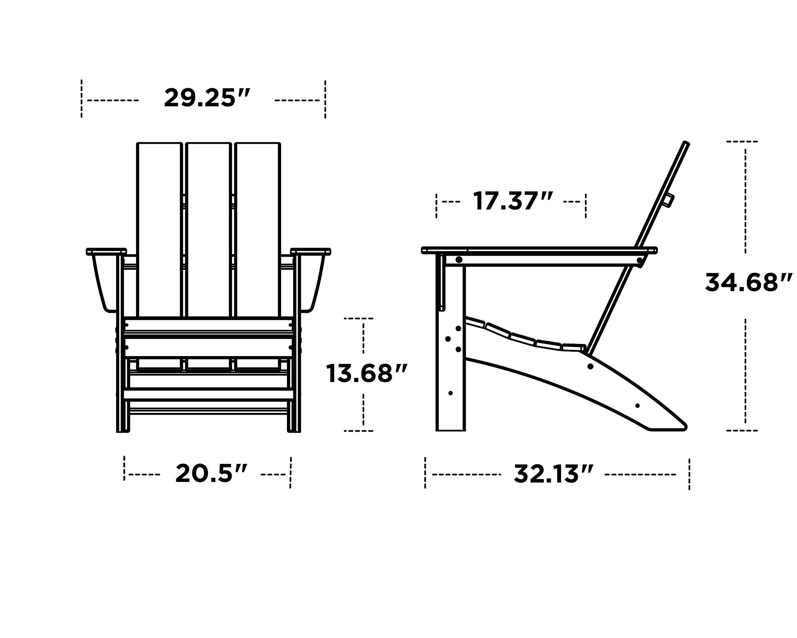 POLYWOOD AD420TE Modern Adirondack Chair, Teak - Image 10