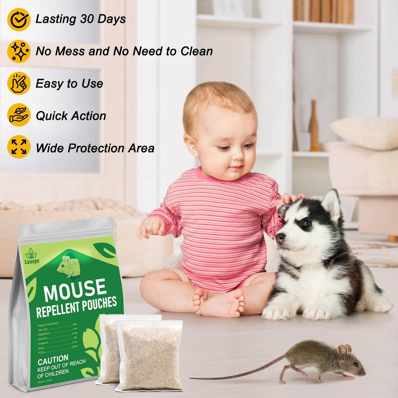 30 Pack Lousye Rodent Repellent, Mighty Mint Mouse Repellent,Humane Mouse Trap for Home, Car Engines, Pest Control for Indoor - Image 3