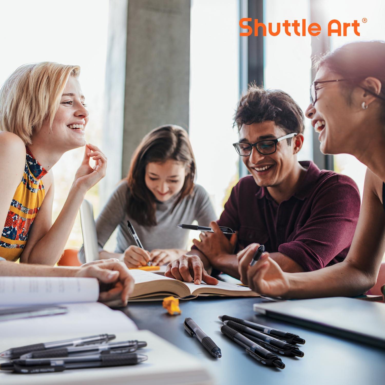 Shuttle Art Black Gel Pens, 70 Pack Retractable Medium Point Rollerball Gel Ink Pens Smooth Writing with Comfortable Grip for Office School Home Work - Image 6
