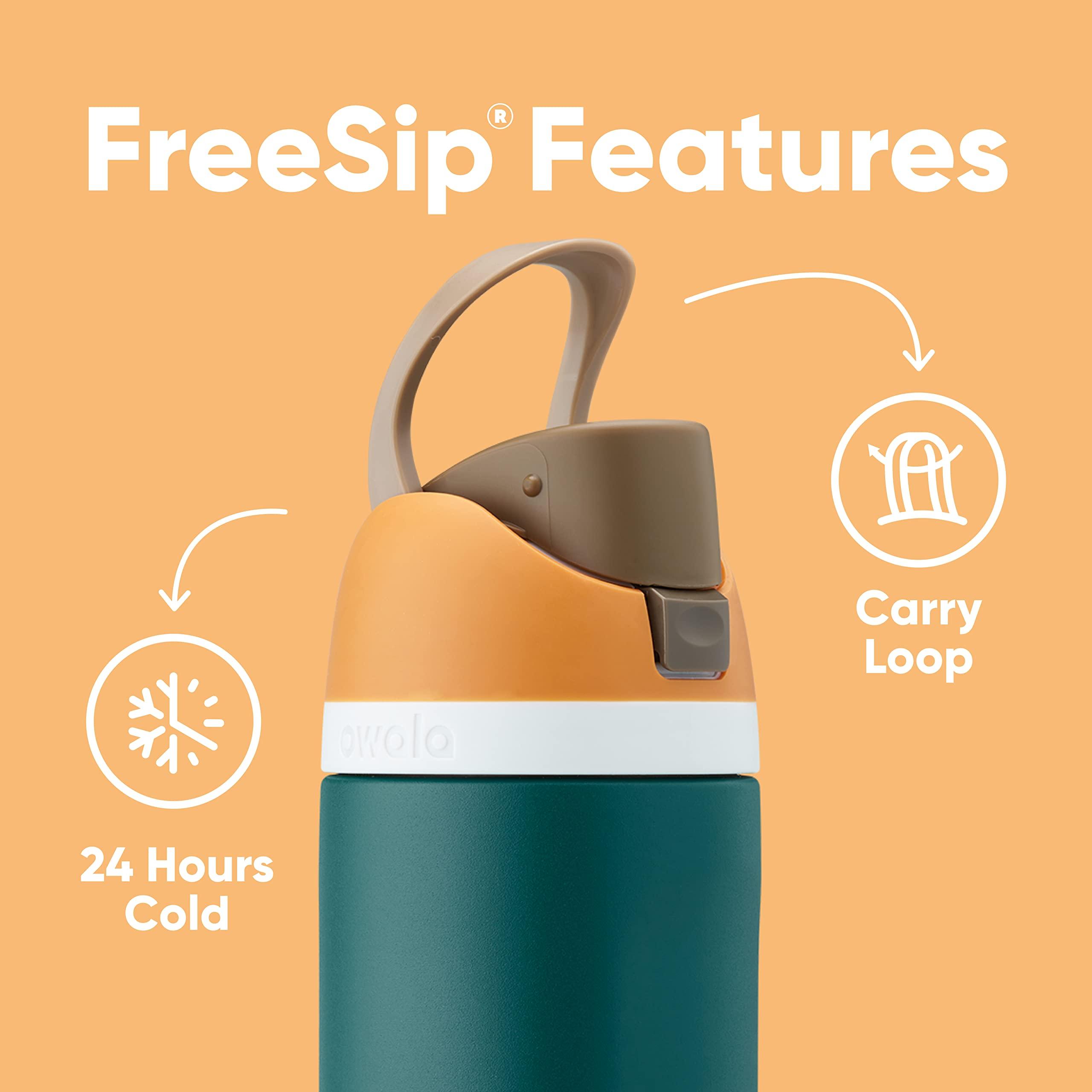 Owala FreeSip Insulated Stainless Steel Water Bottle with Straw, BPA-Free Sports Water Bottle, Great for Travel, 24 Oz, Shy Marshmallow - Image 5