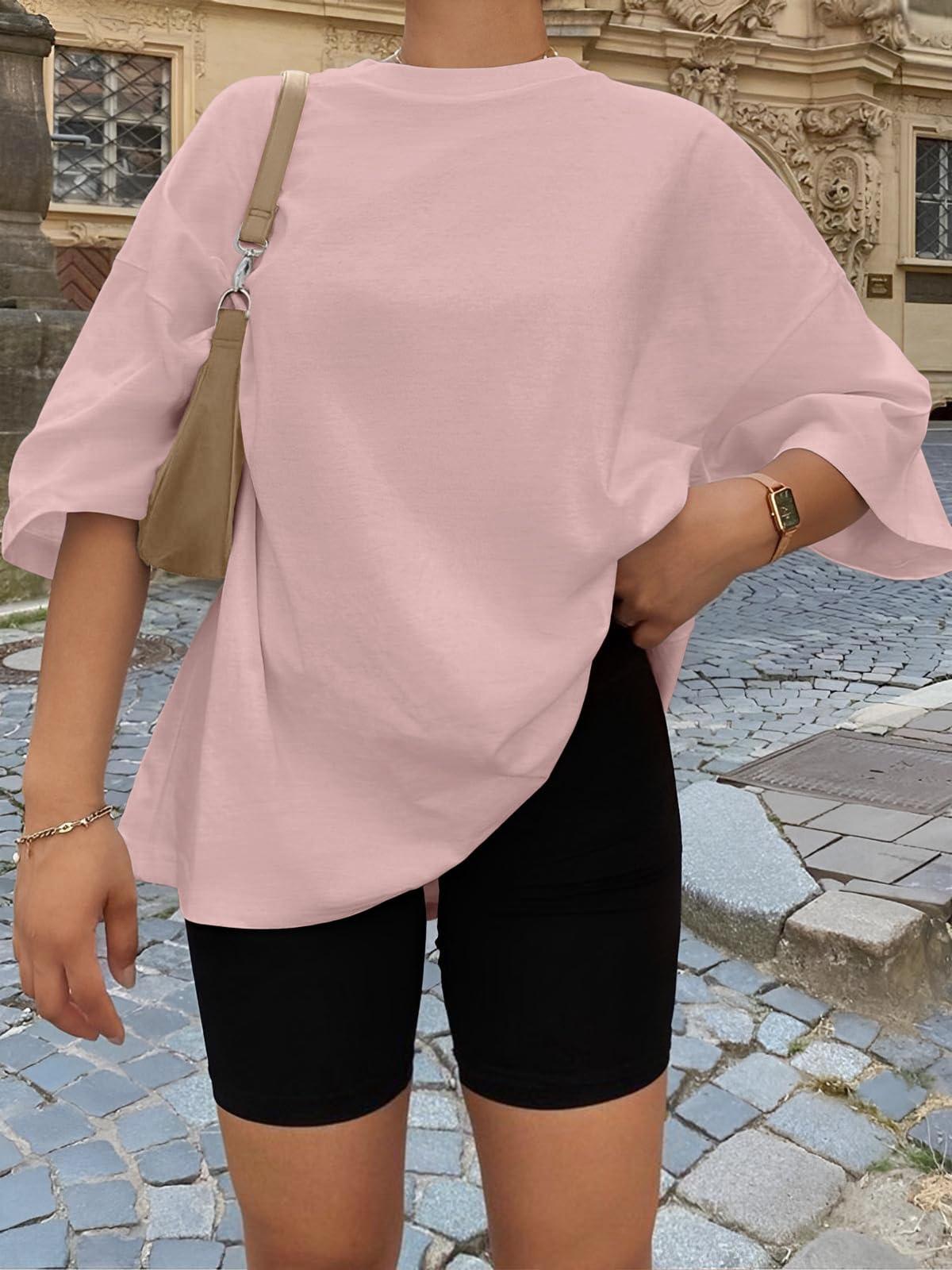 Trendy Queen Womens Oversized Summer T Shirts Fashion Workout Plus Size Tops Short Sleeve Beach Vacation Gym Clothes 2025 - Image 5