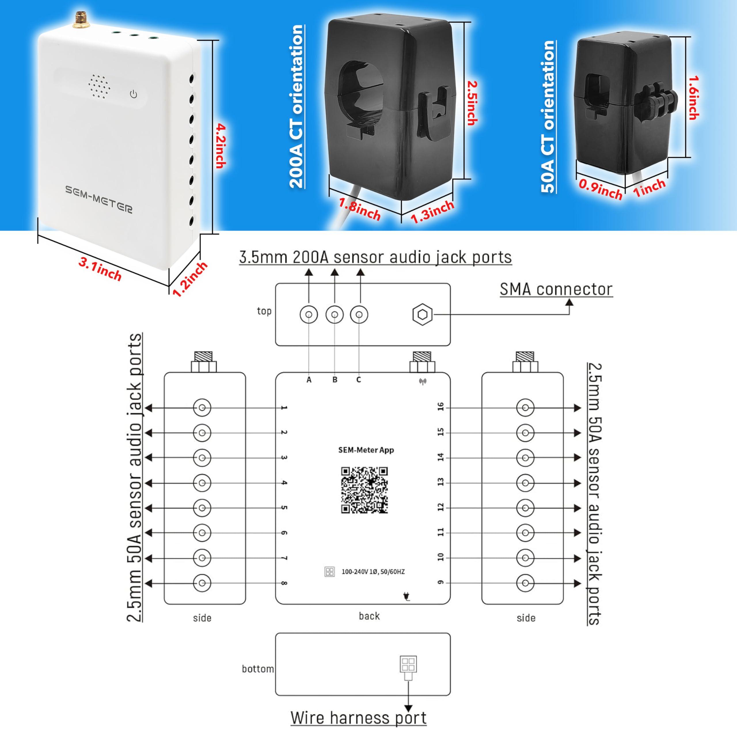 Smart Home Energy Monitor with 16 50A Circuit Level Sensors, Measure Power Usage in Real-Time, History with App (16 50A Circuit Level Sensors) - Compatible with Home Assistant - Image 9