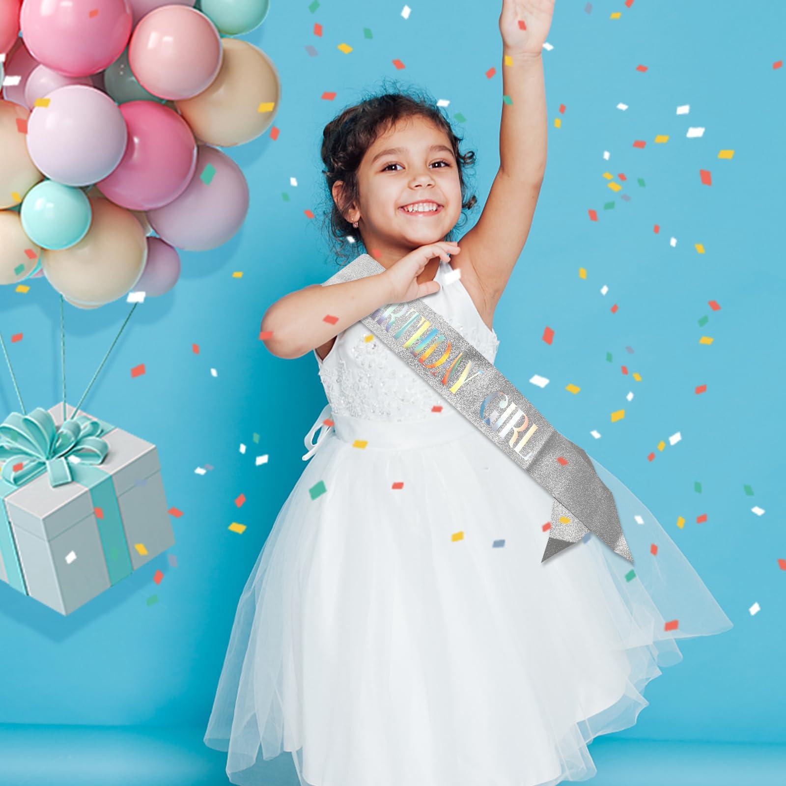 GINZU Silver Birthday Tiara for Girls - Princess Party Decorations & Gifts - Image 3