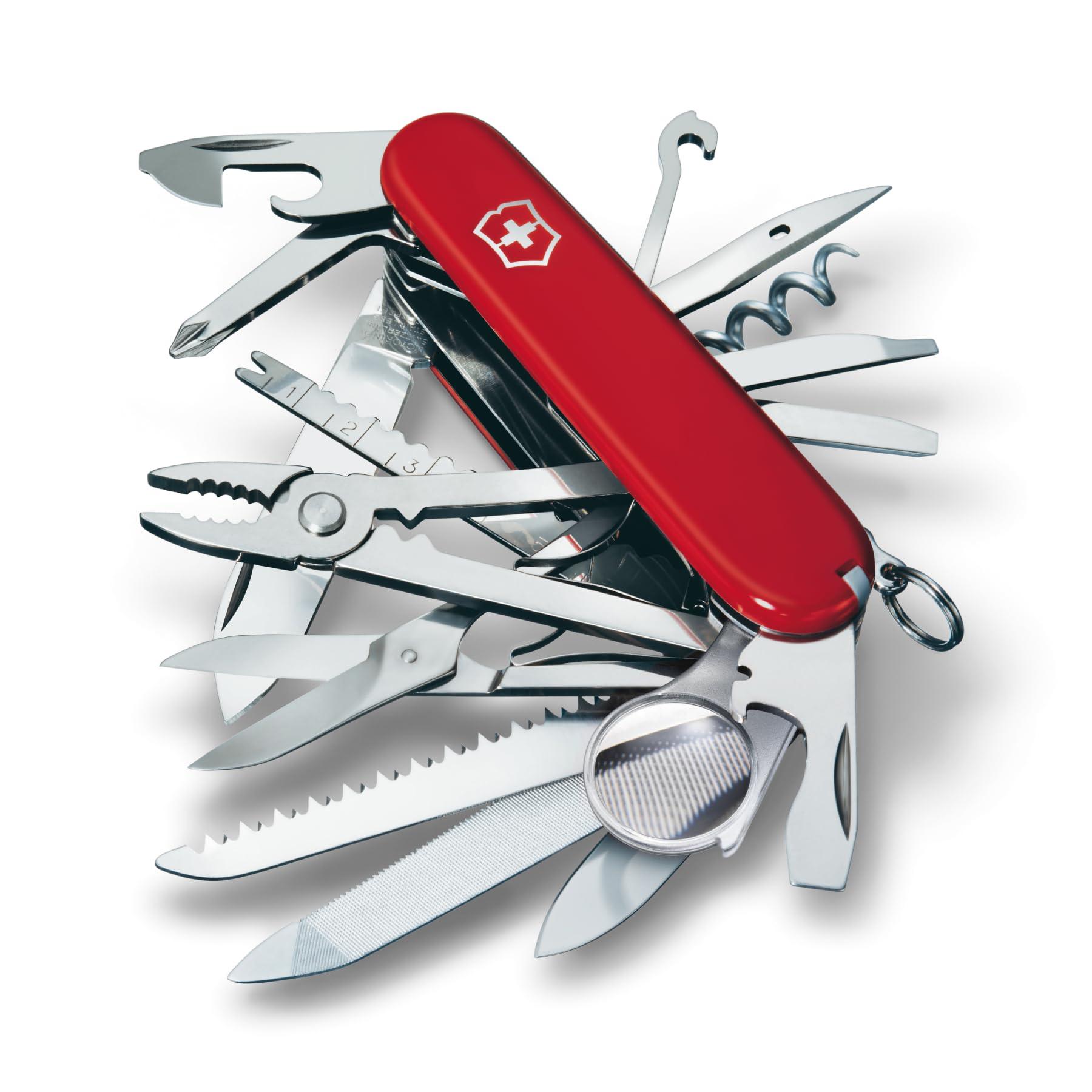 Victorinox Swiss Champ Swiss Army Knife, 33 Functions, Swiss Made Pocket Knife with Large Blade, Screwdriver, Chisel and Combination Pliers - Red - Image 4