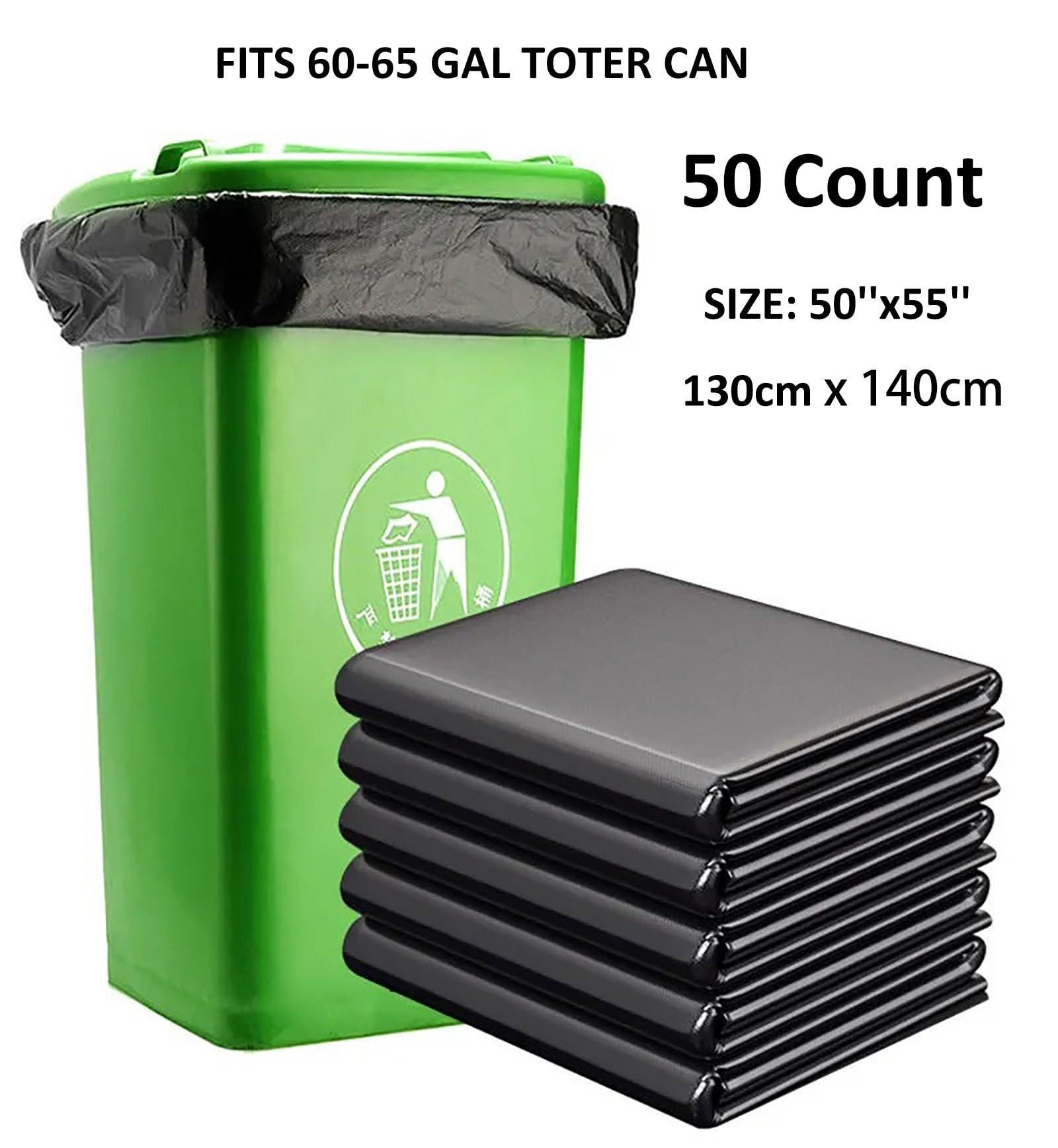 65 Gallon Trash Bags 1.8 Mil -50''x55'' Pack of 50 Thick Large Heavy Duty Multi-Use Garbage Bags Extra Large Strong Trash Can Liners for Office, Picnic,Kitchen, Bulk Bags (65 Gallon 50 Count) - Image 3