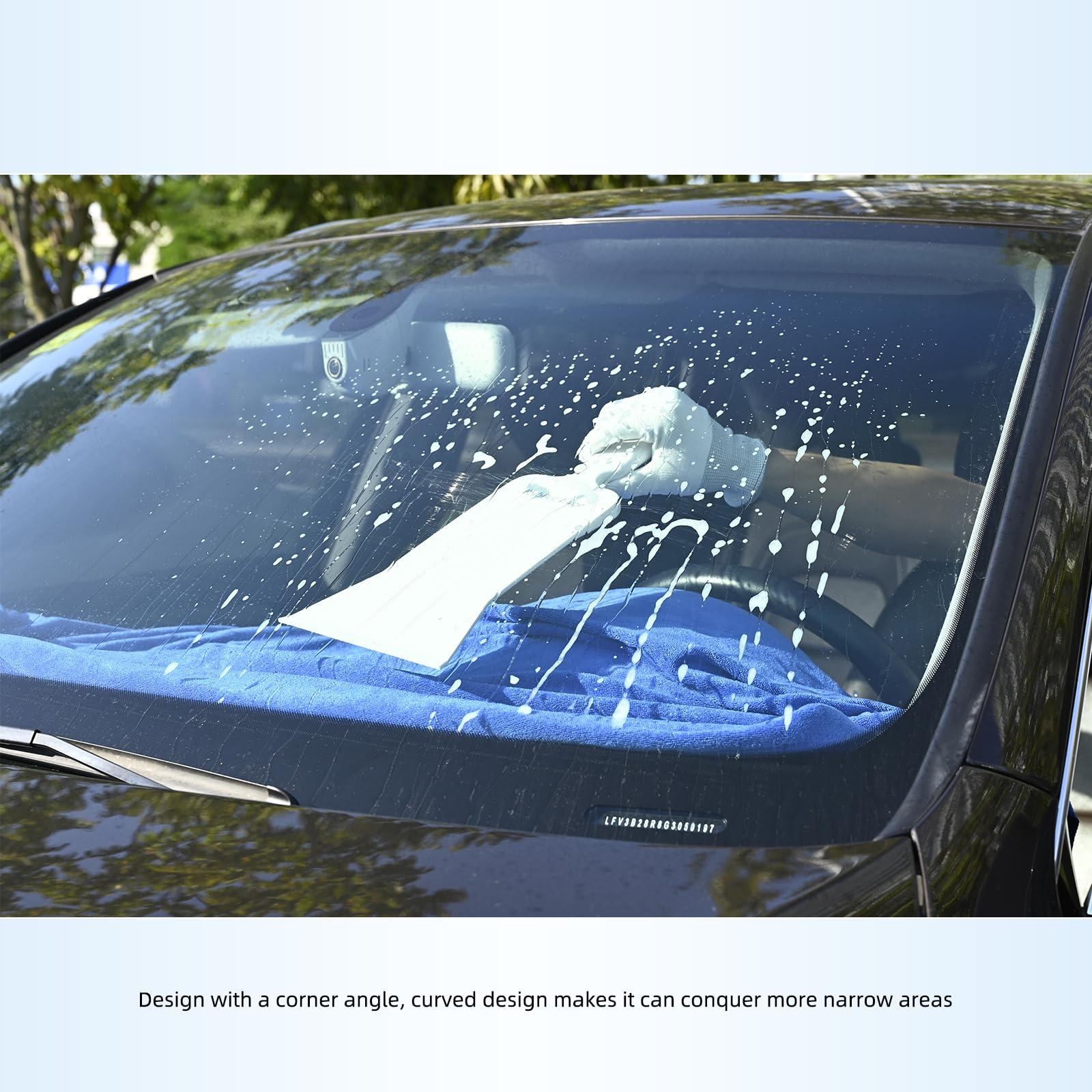 EHDIS Bulldozer Squeegee Flat Glass Window Film Bulldozer Tint Tools Car Front Windows Rear Glass Windshield Snow Frost Ice Removal Tool for Cars Trucks Window - Image 5