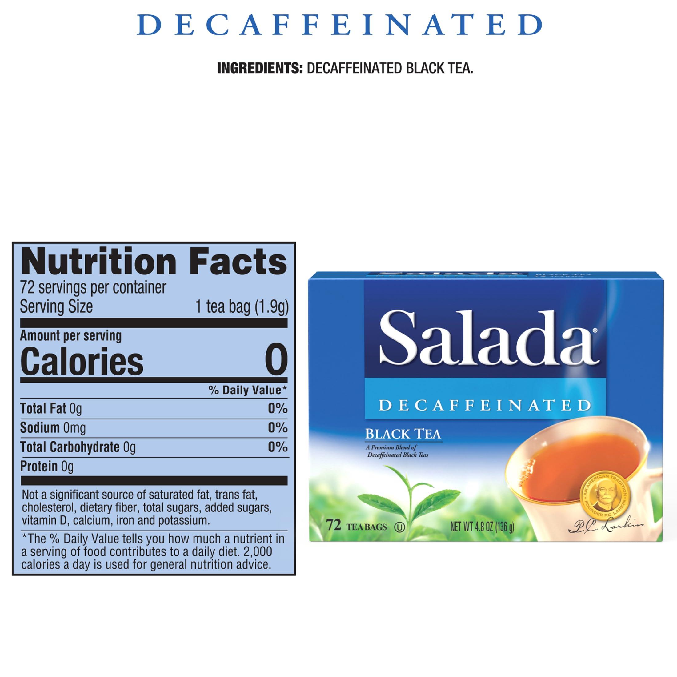 Salada Decaffeinated Black Tea Blended Strong Black Tea with 72 Tea Bags Per Box (Pack of 6) Contains Caffeine Brew Hot Flavored Rich in Antioxidants Original Blend - Image 4