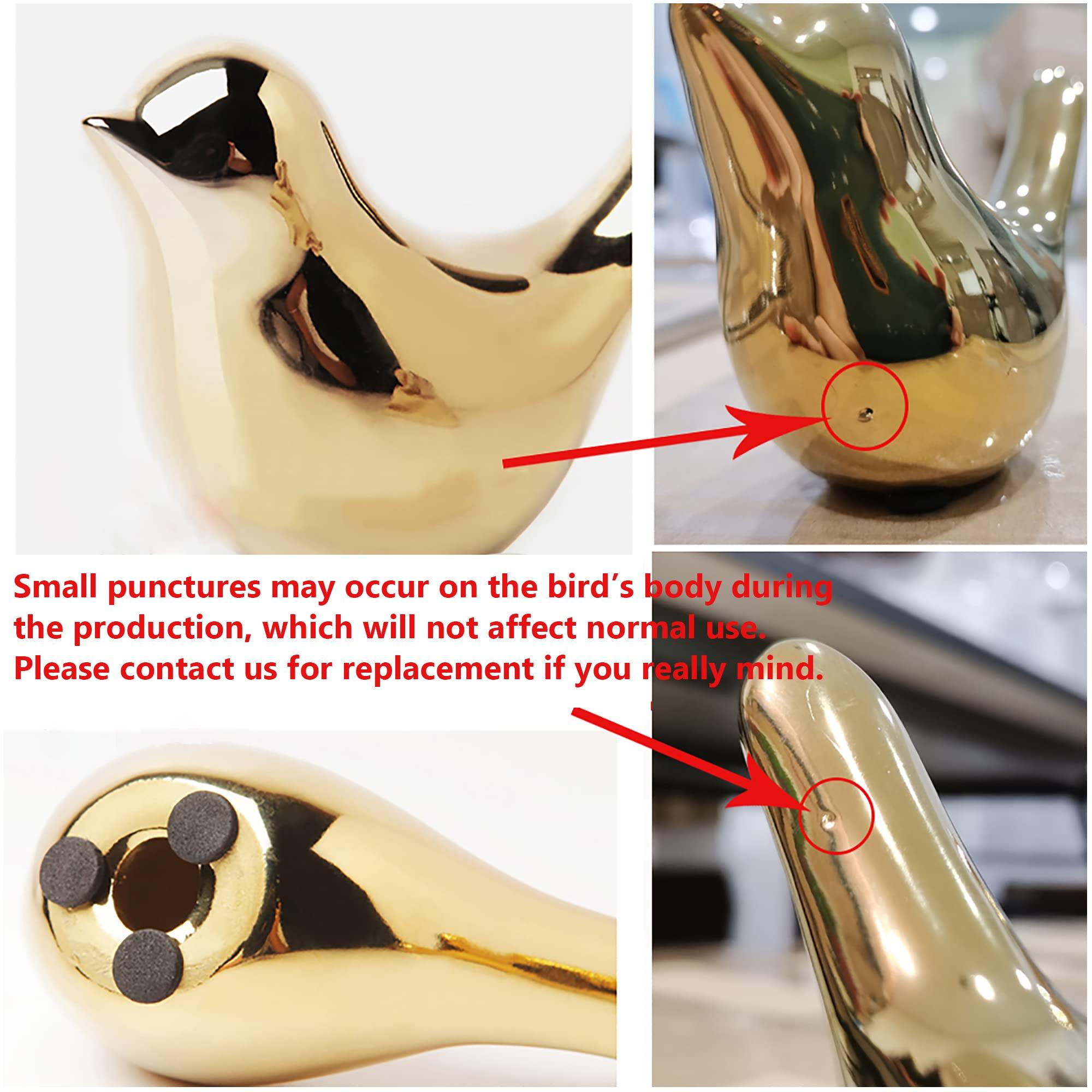 FANTESTICRYAN Small Birds Statues Gold Home Decor Modern Style Figurine Decorative Ornaments for Living Room, Bedroom, Office Desktop, Cabinets - Image 6