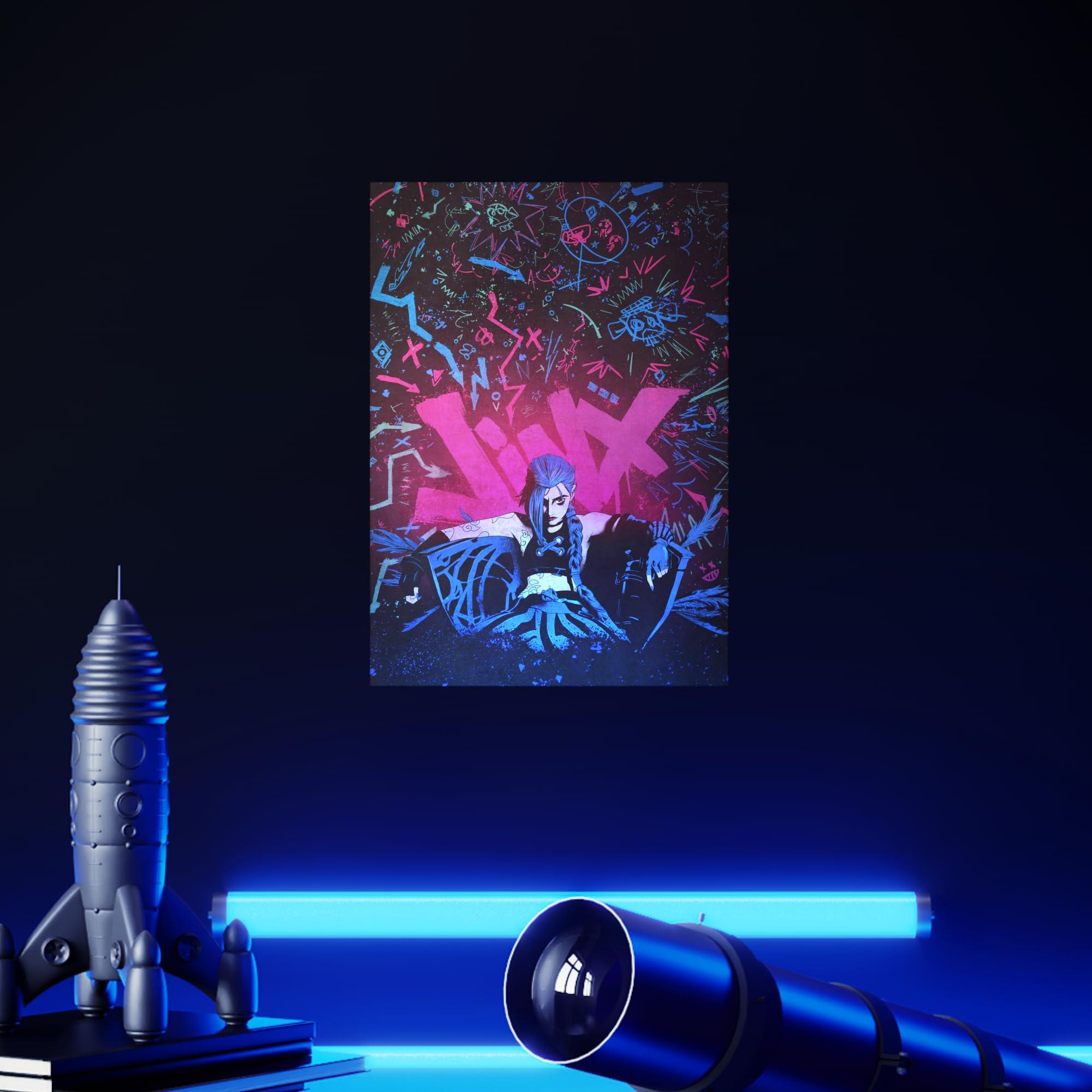 Displate Official Arcane Metal Poster Magnetic Mounting Included Licensed Artwork Modern Wall Decor I am Jinx Poster 45 cm x 32 cm - Image 6