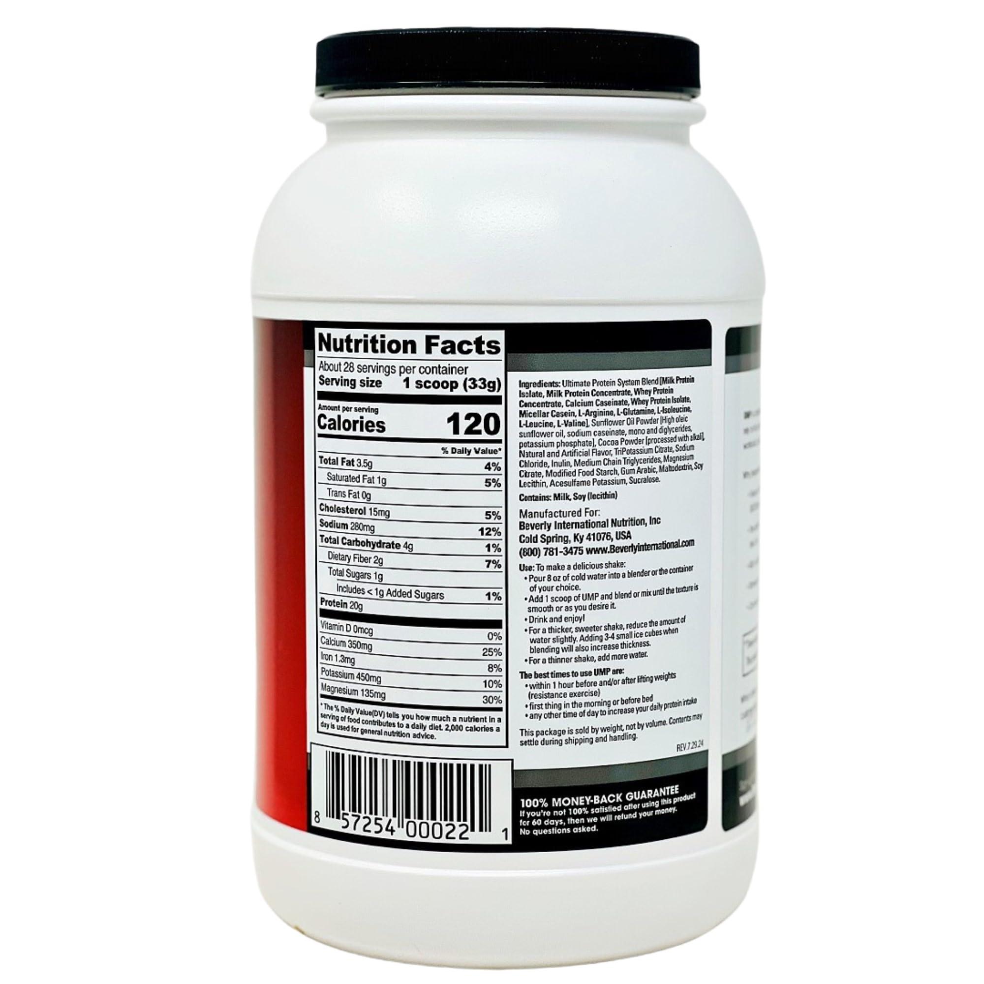 Beverly International UMP Protein Powder, Chocolate. Unique Whey-Casein Ratio Builds Lean Muscle. Easy to Digest. No Bloat. (32.8 oz) 2lb .8 oz - Image 3